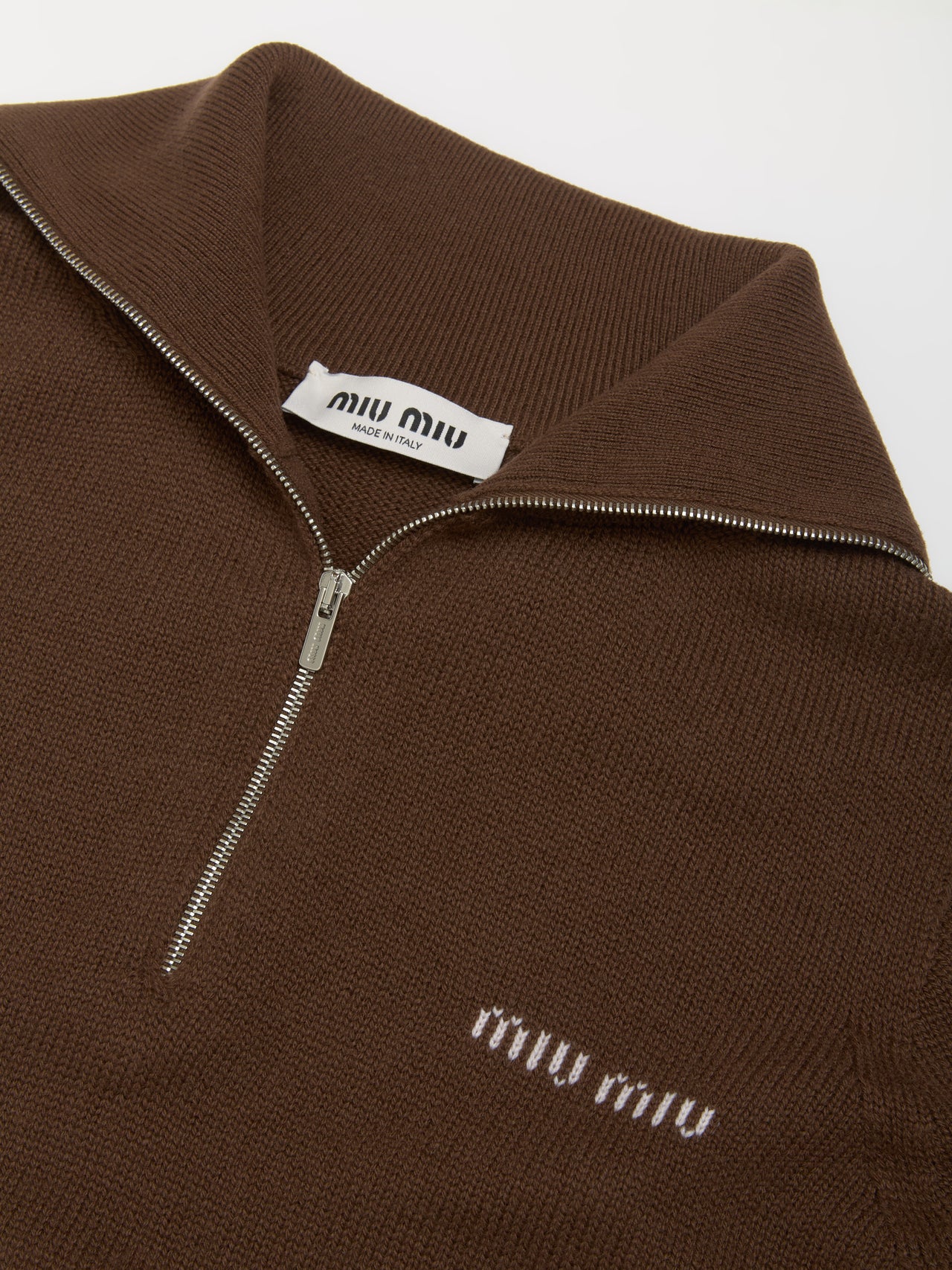 Cashmere Half-Zip Sweater in Cocoa