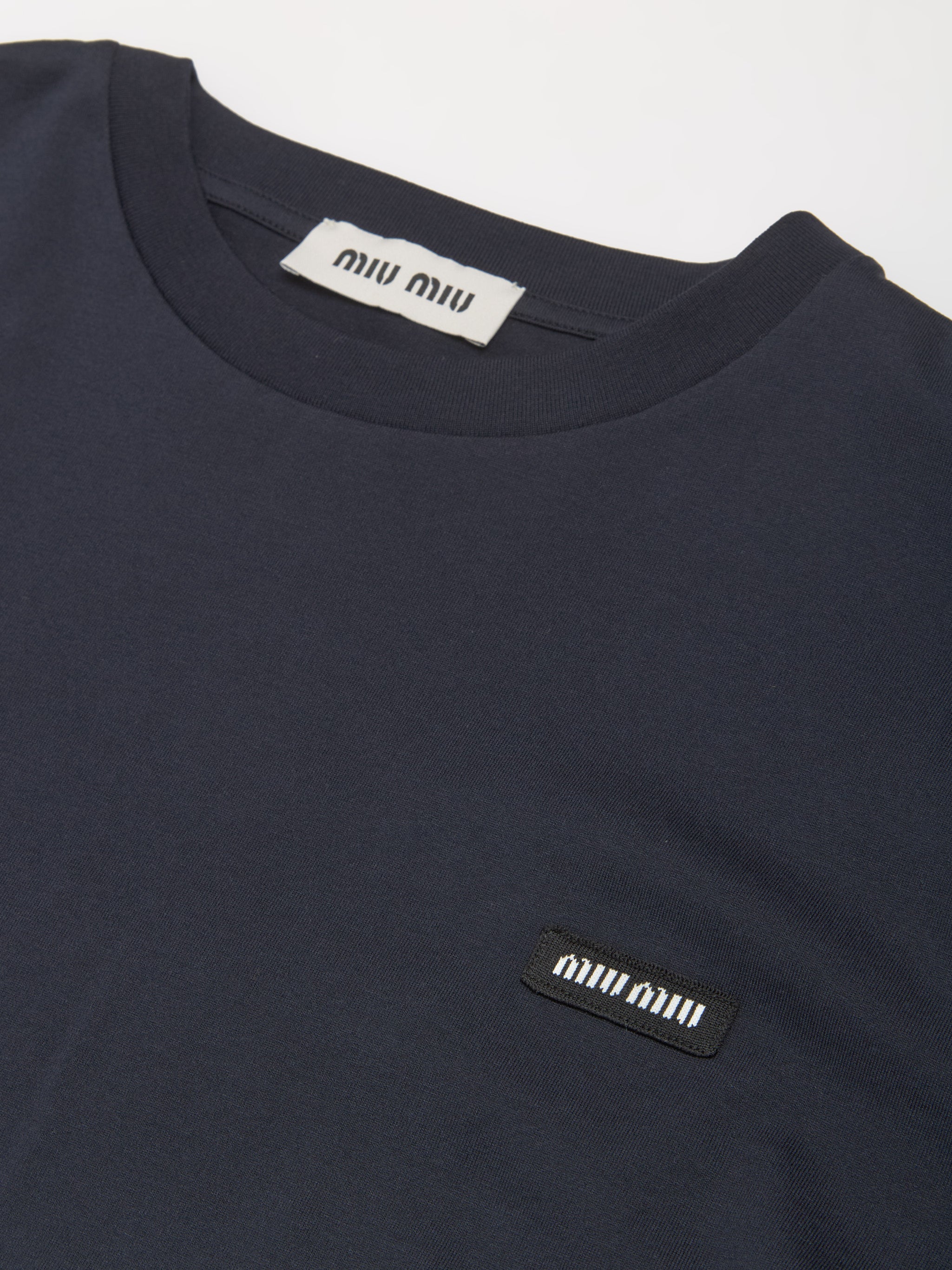 Long Sleeve Jersey T-Shirt in Blue & Cocoa