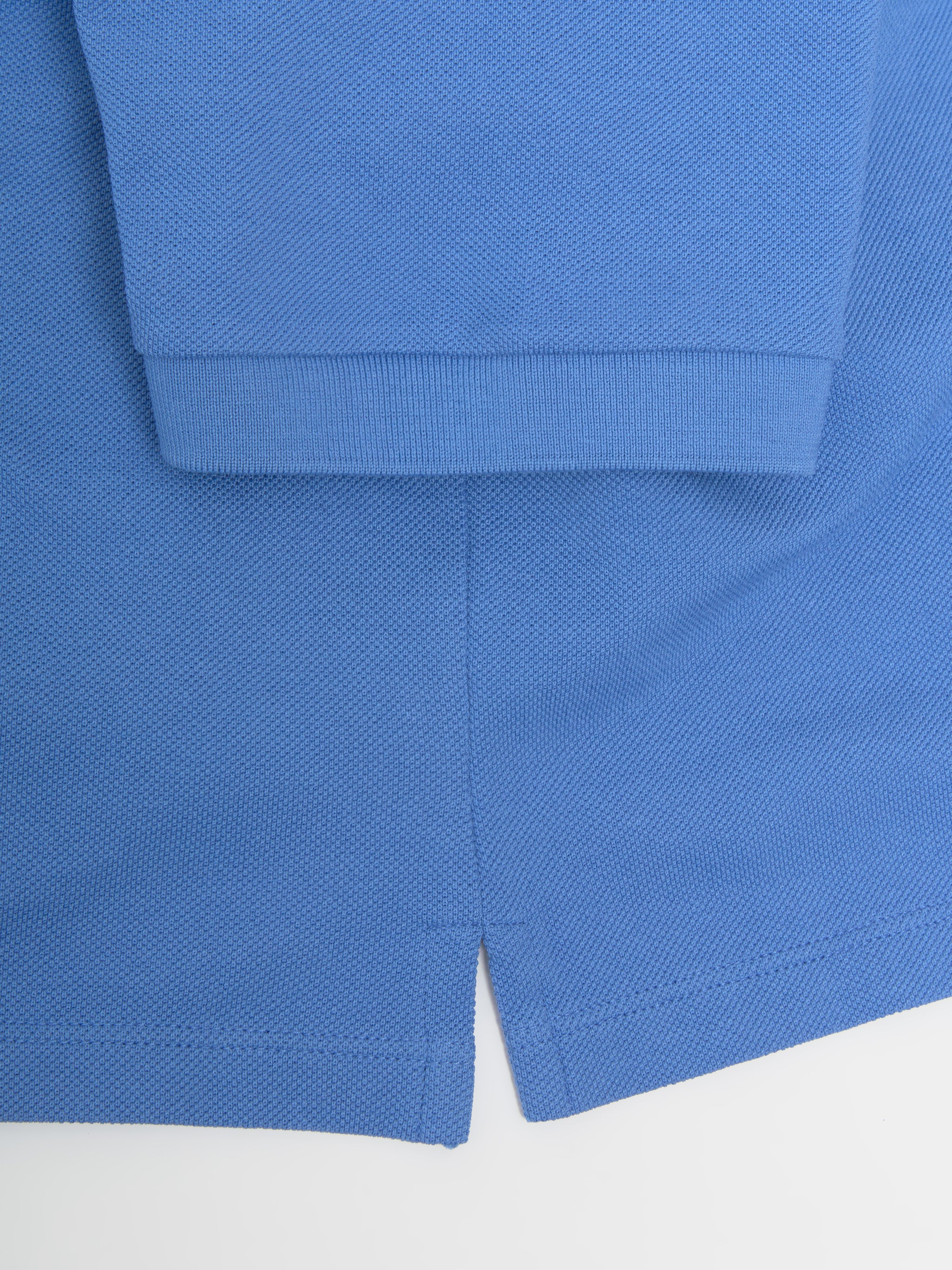 Cotton Piqué Polo Shirt in Lavender Blue