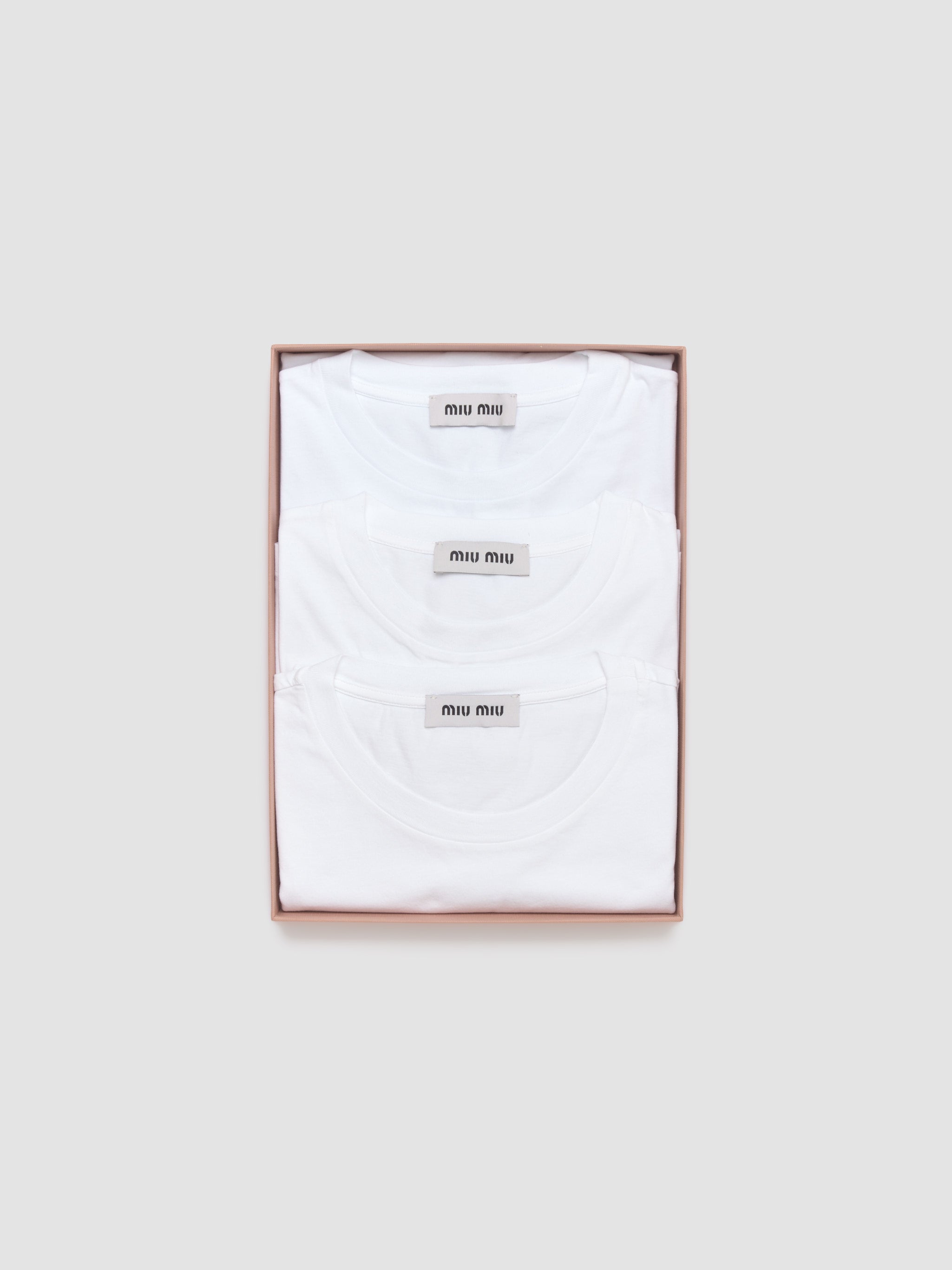 Set Of Three Jersey T-Shirts in White
