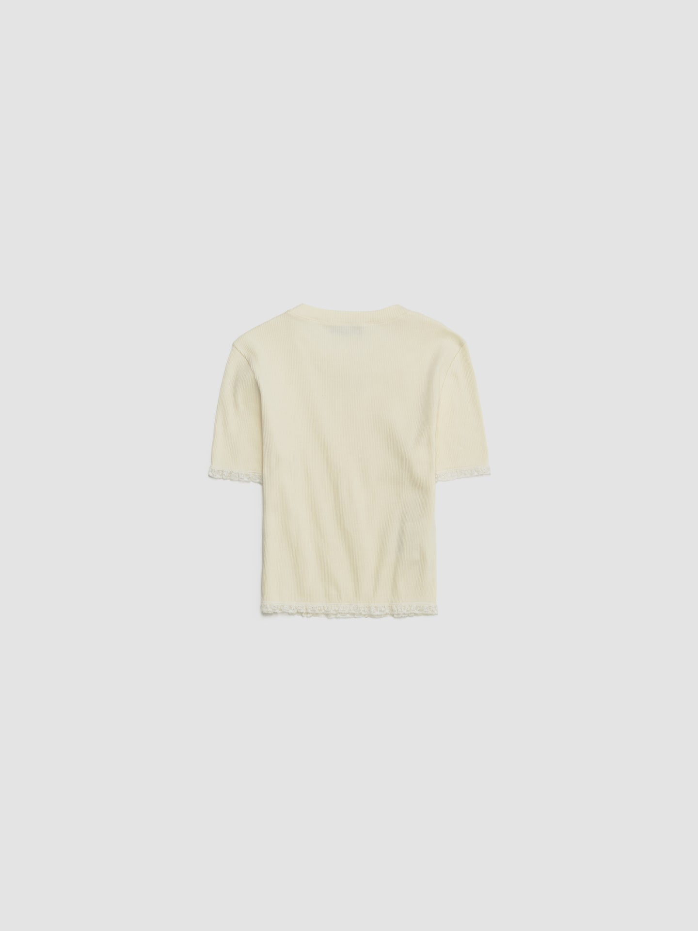 Logo Motif T-Shirt in Ivory