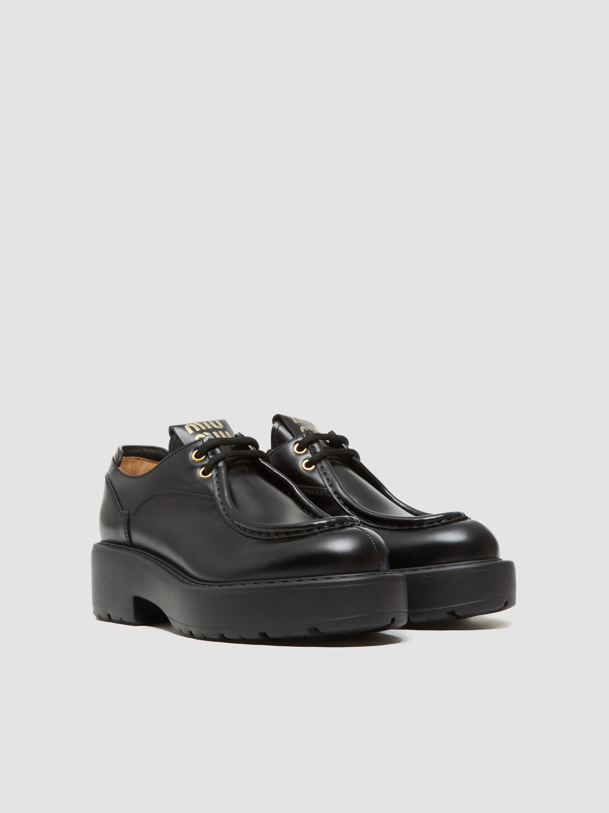 Laced Up Shoes in Black