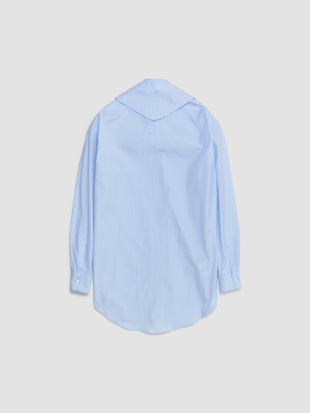 Striped Poplin Shirt in Sky Blue