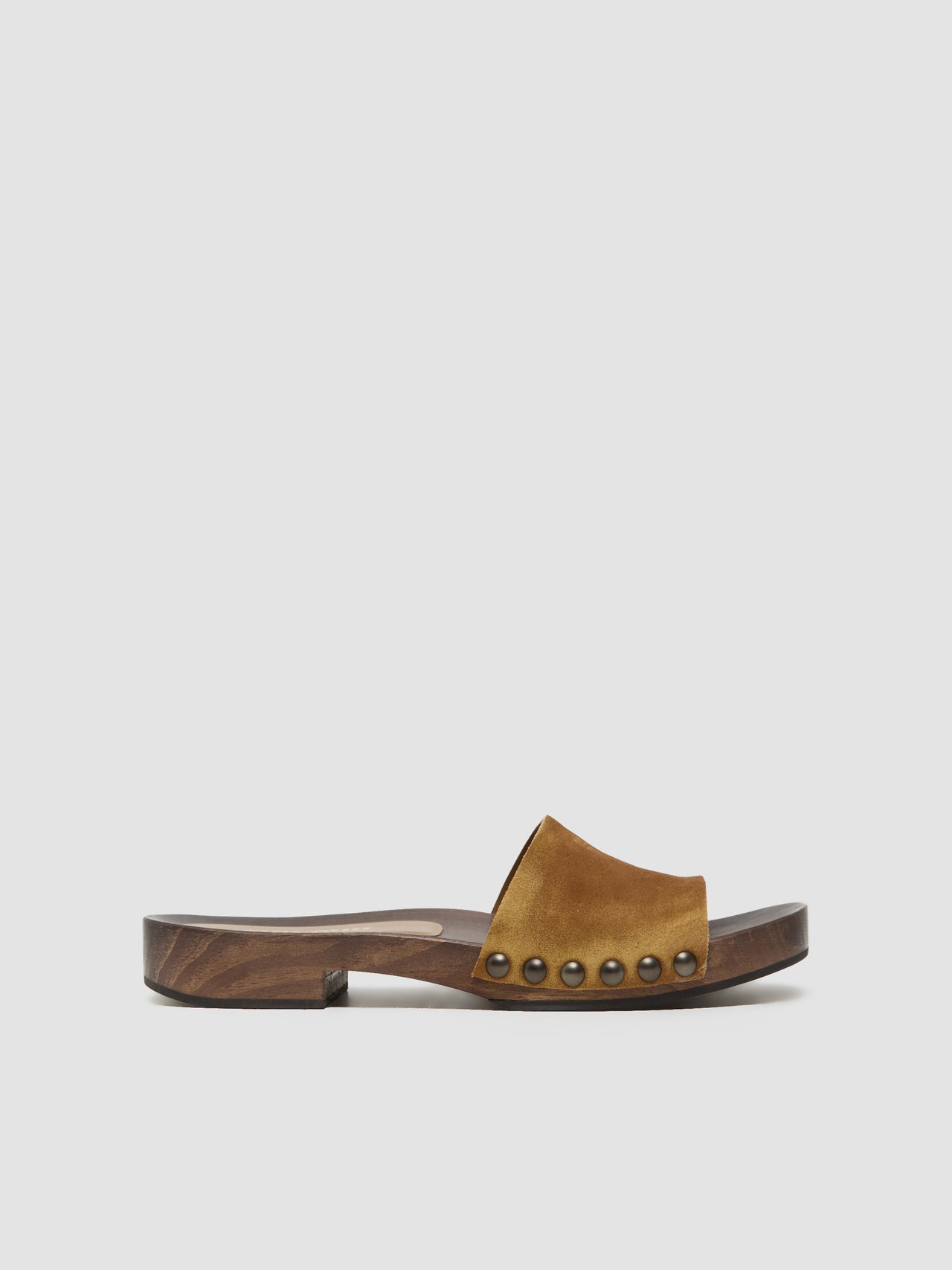 Faded Suede Clogs in Cinnamon