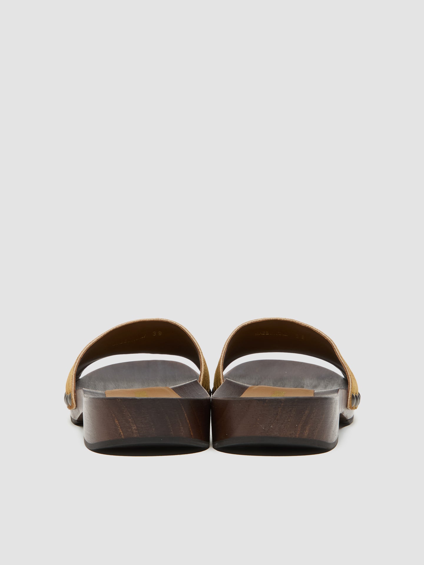 Faded Suede Clogs in Cinnamon