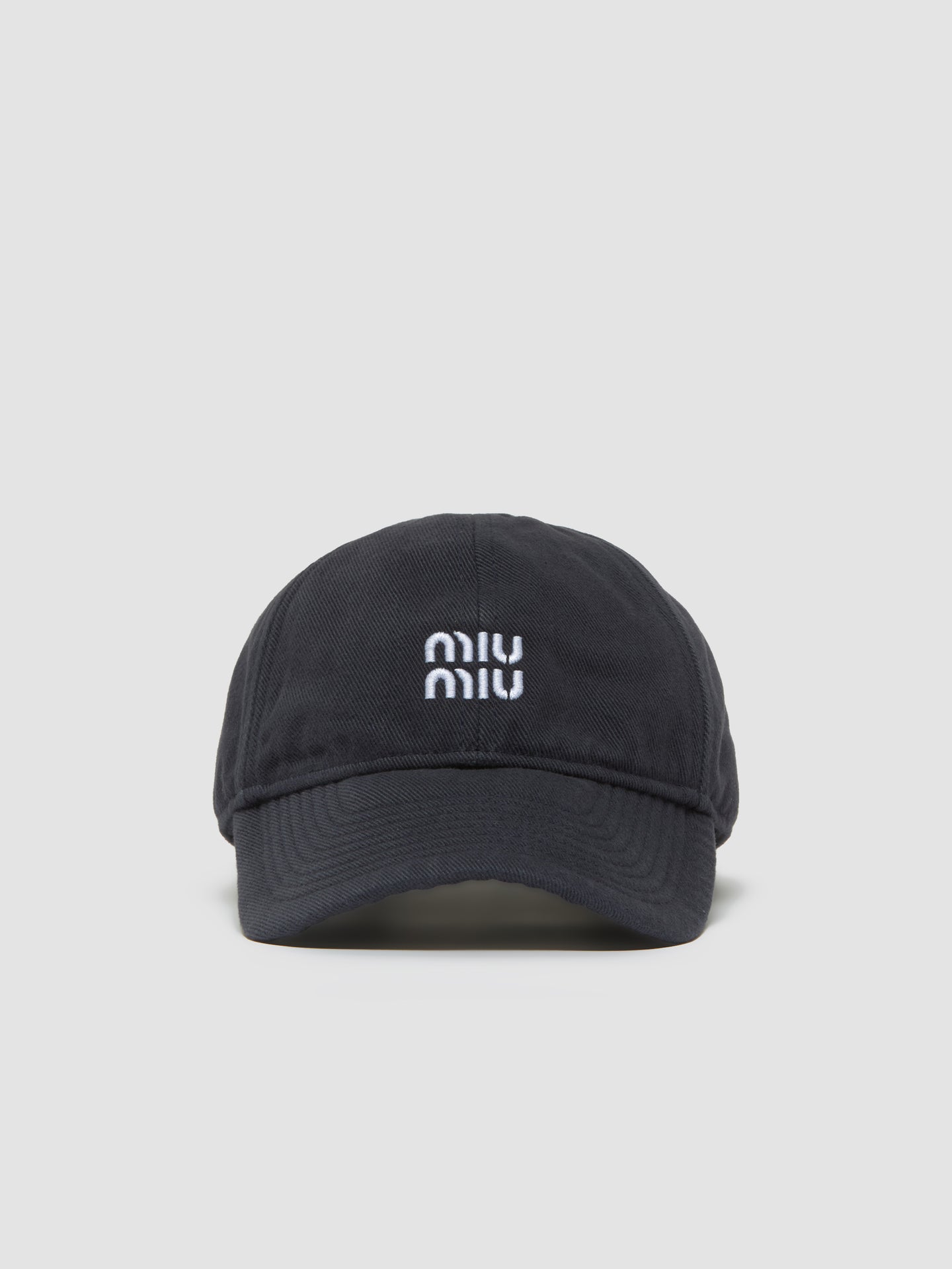Denim Baseball Cap in Blue & Red