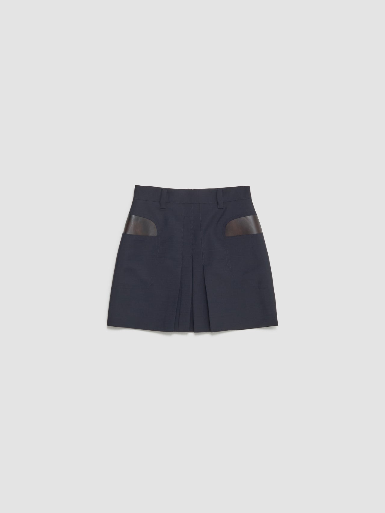 Kid Mohair Mini Skirt in Blue