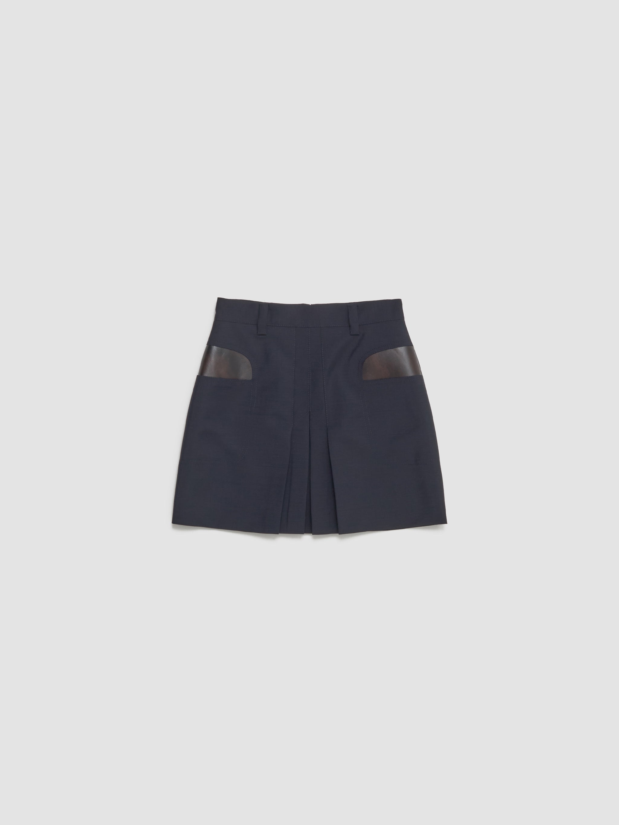 Kid Mohair Mini Skirt in Blue