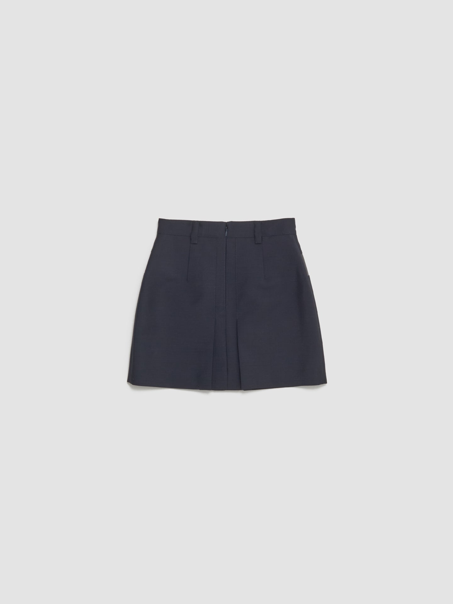 Kid Mohair Mini Skirt in Blue