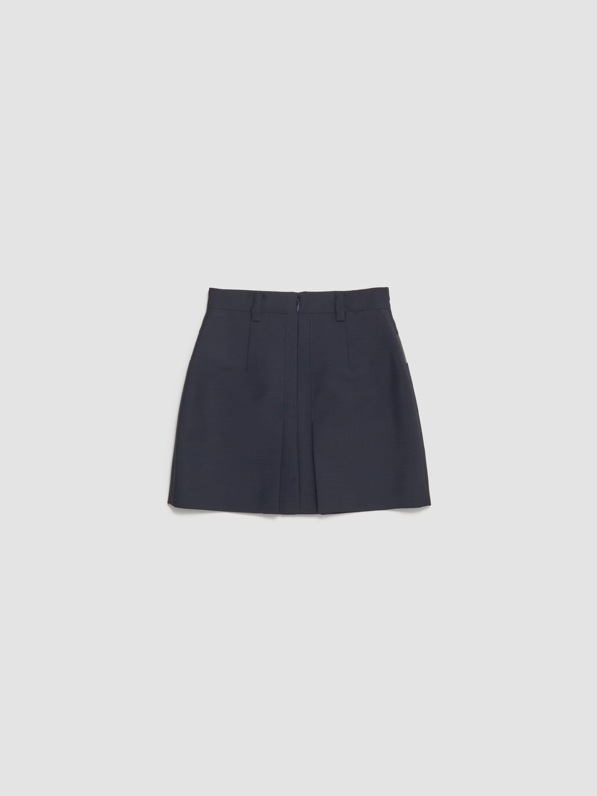 Kid Mohair Mini Skirt in Blue