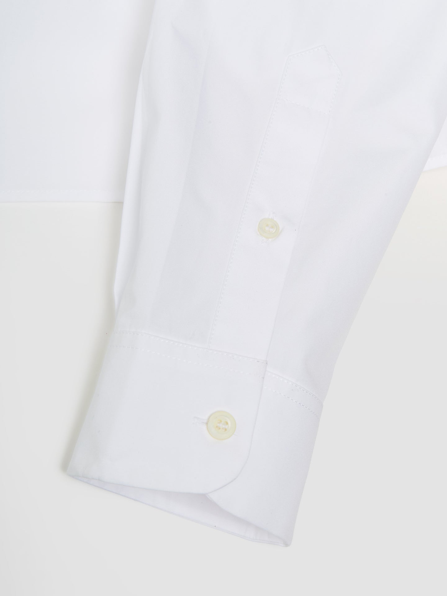 Cropped Cotton Shirt with Bow Detail in White
