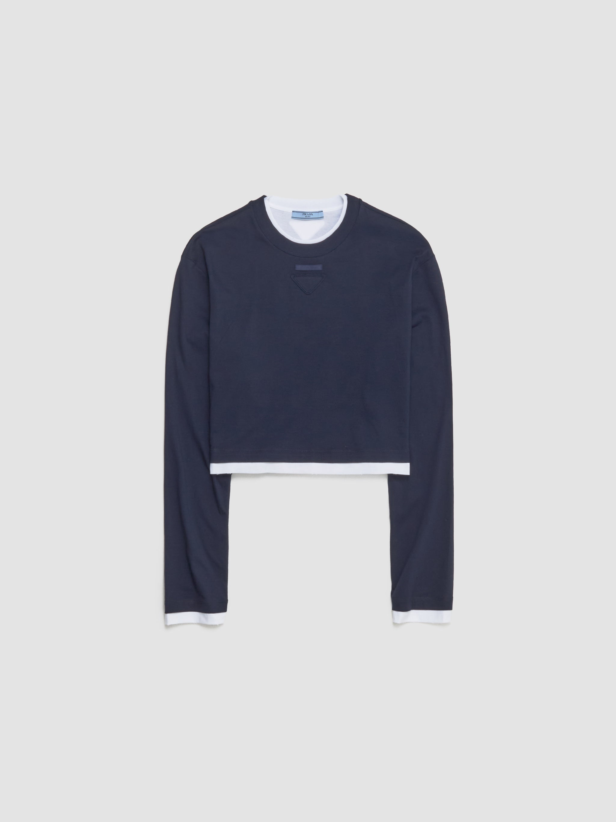 Long Sleeve Jersey T-Shirt in Navy
