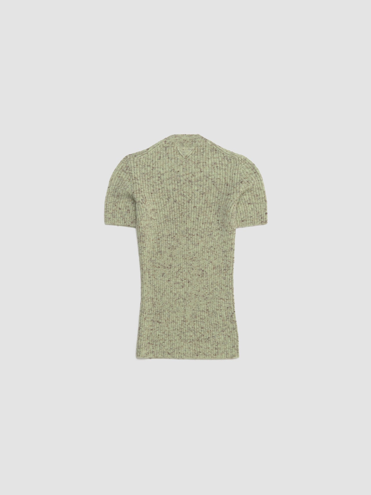 Wool Blend Short Sleeve Sweater in Green
