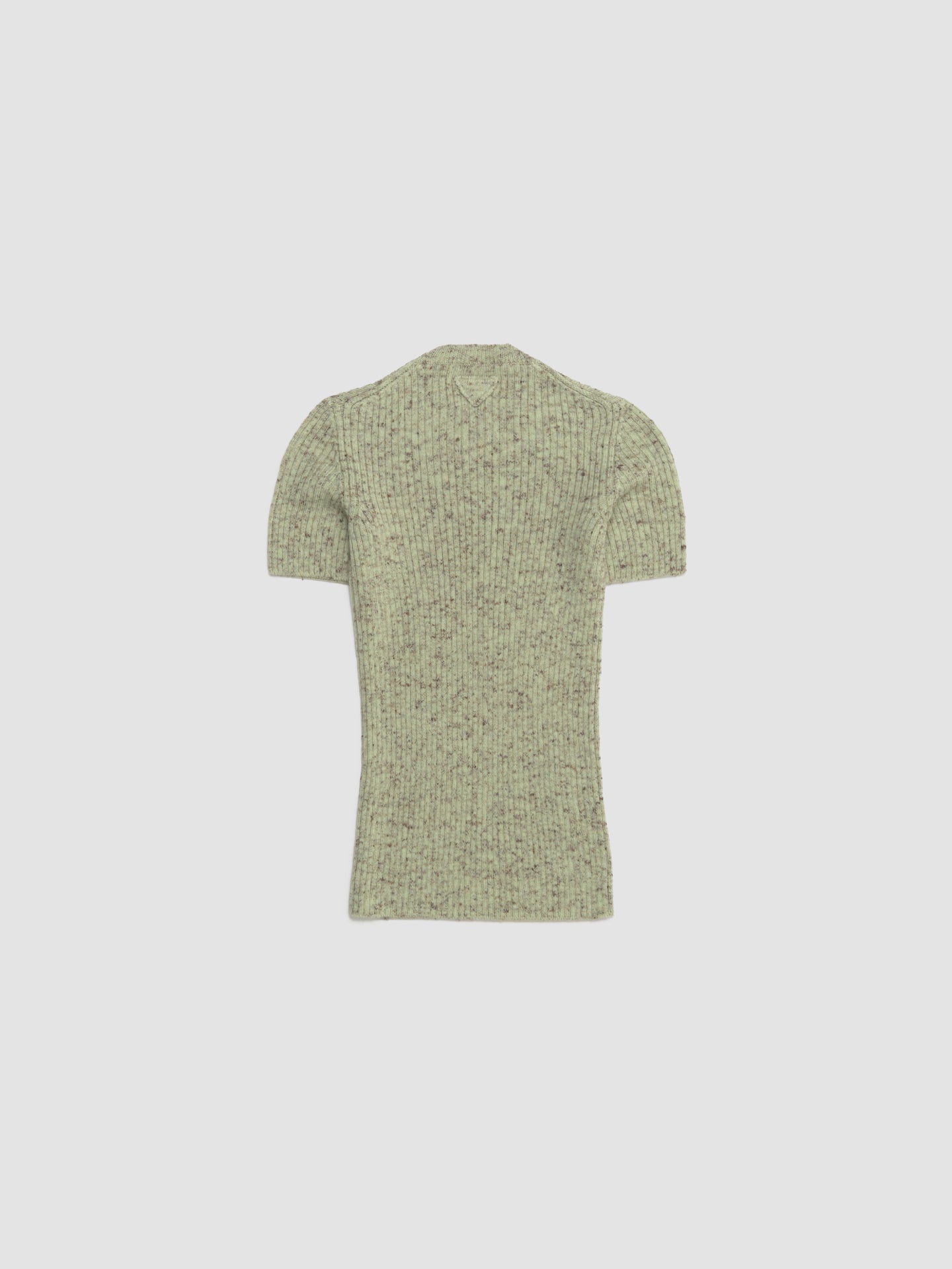 Wool Blend Short Sleeve Sweater in Green