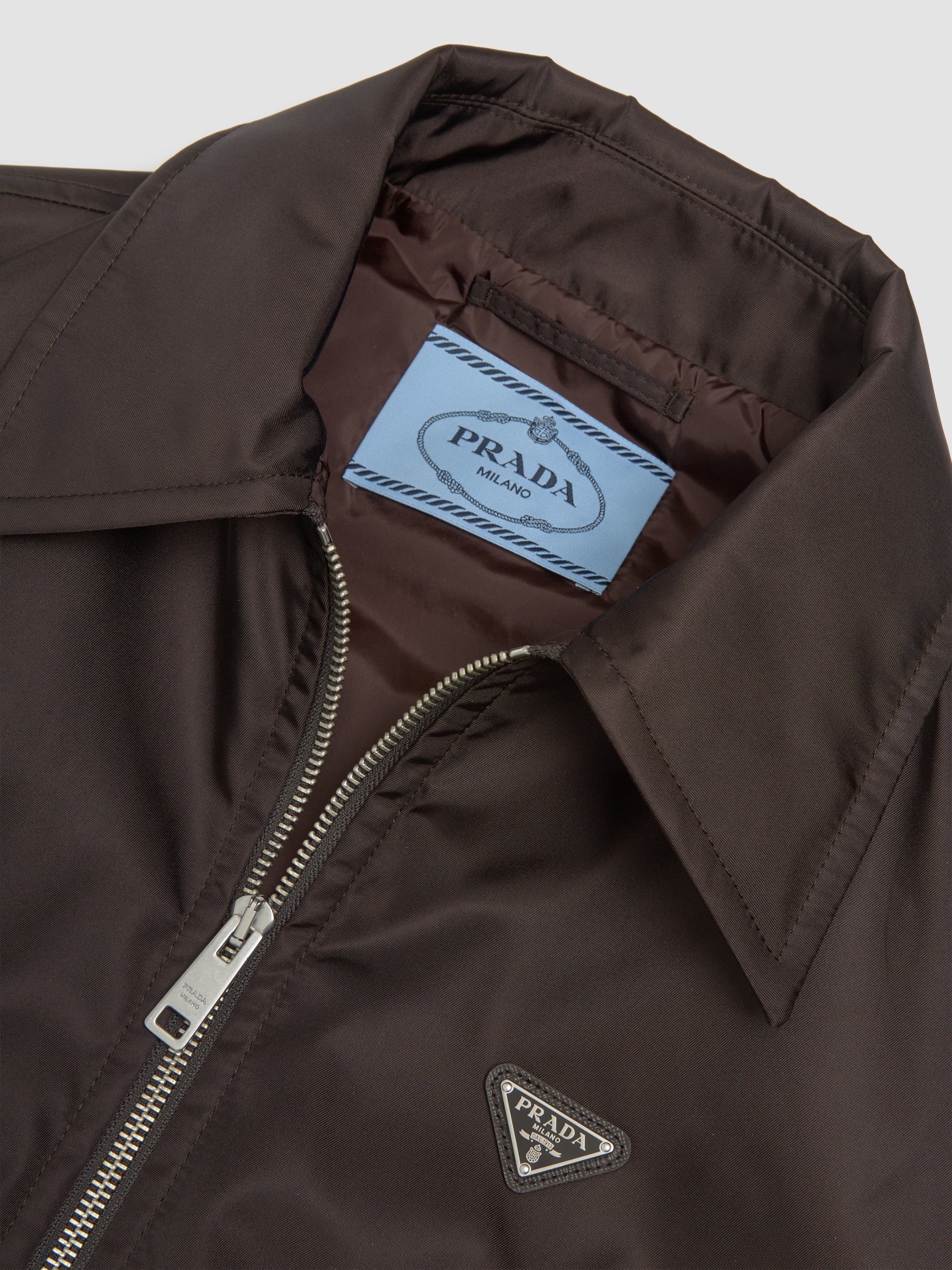 Re-Nylon Blouson Jacket in Dark Brown