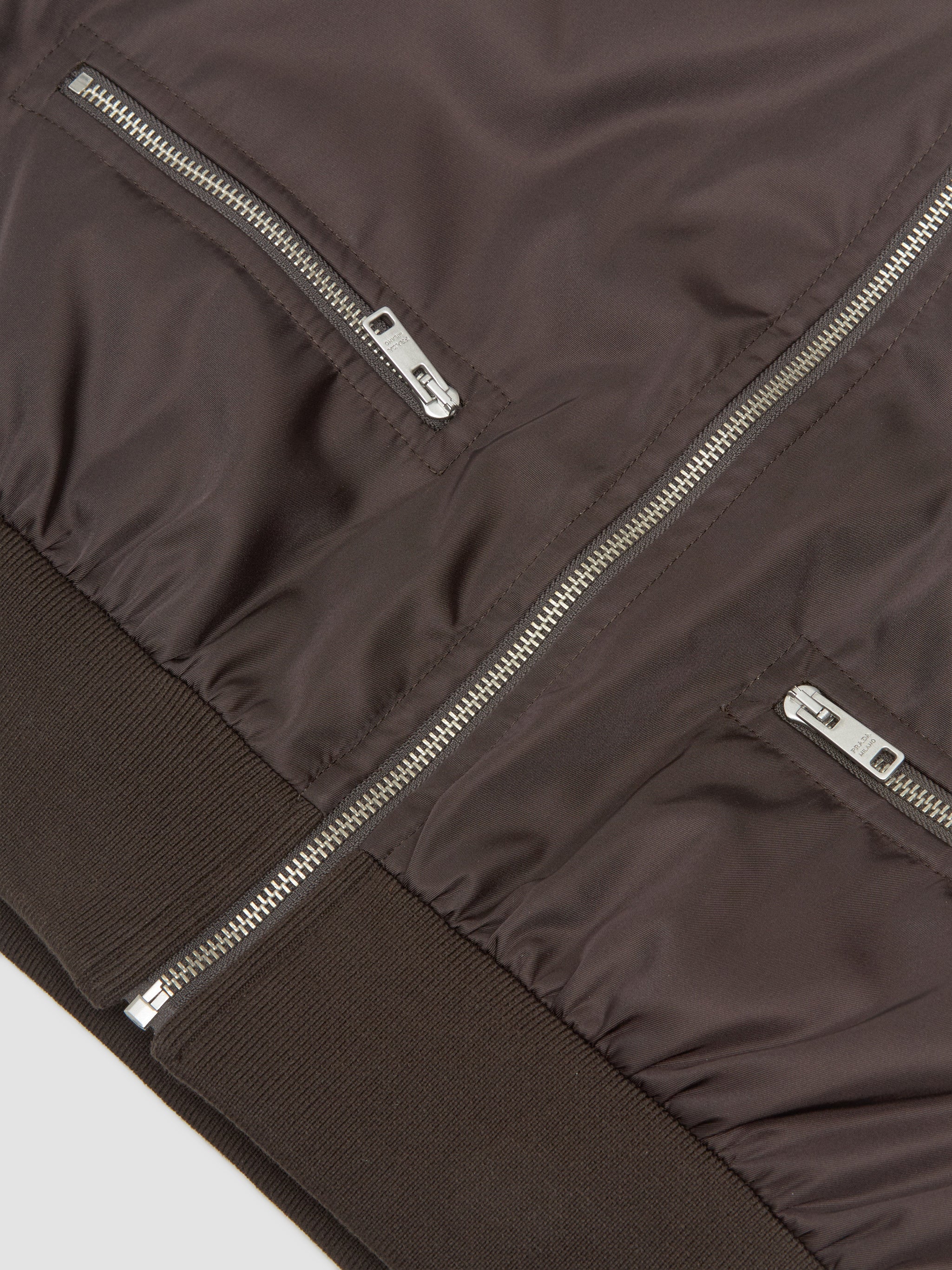 Re-Nylon Blouson Jacket in Dark Brown