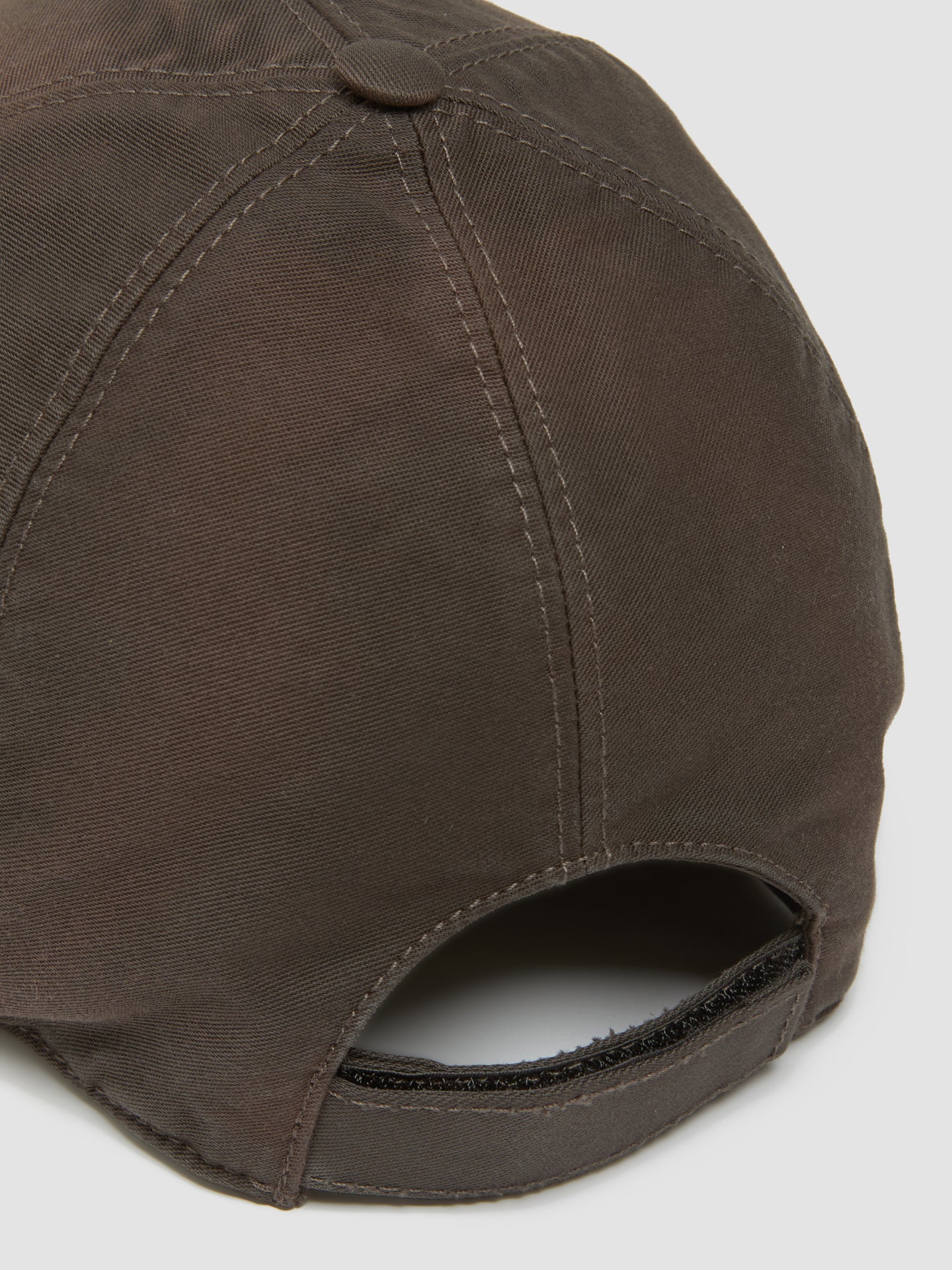 Cotton Baseball Cap in Ebony