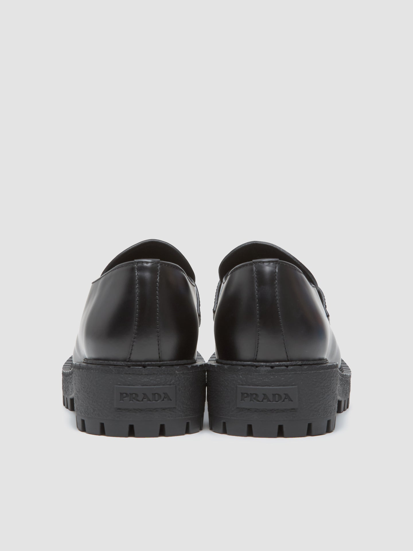 Men's Brushed Leather Loafers in Black