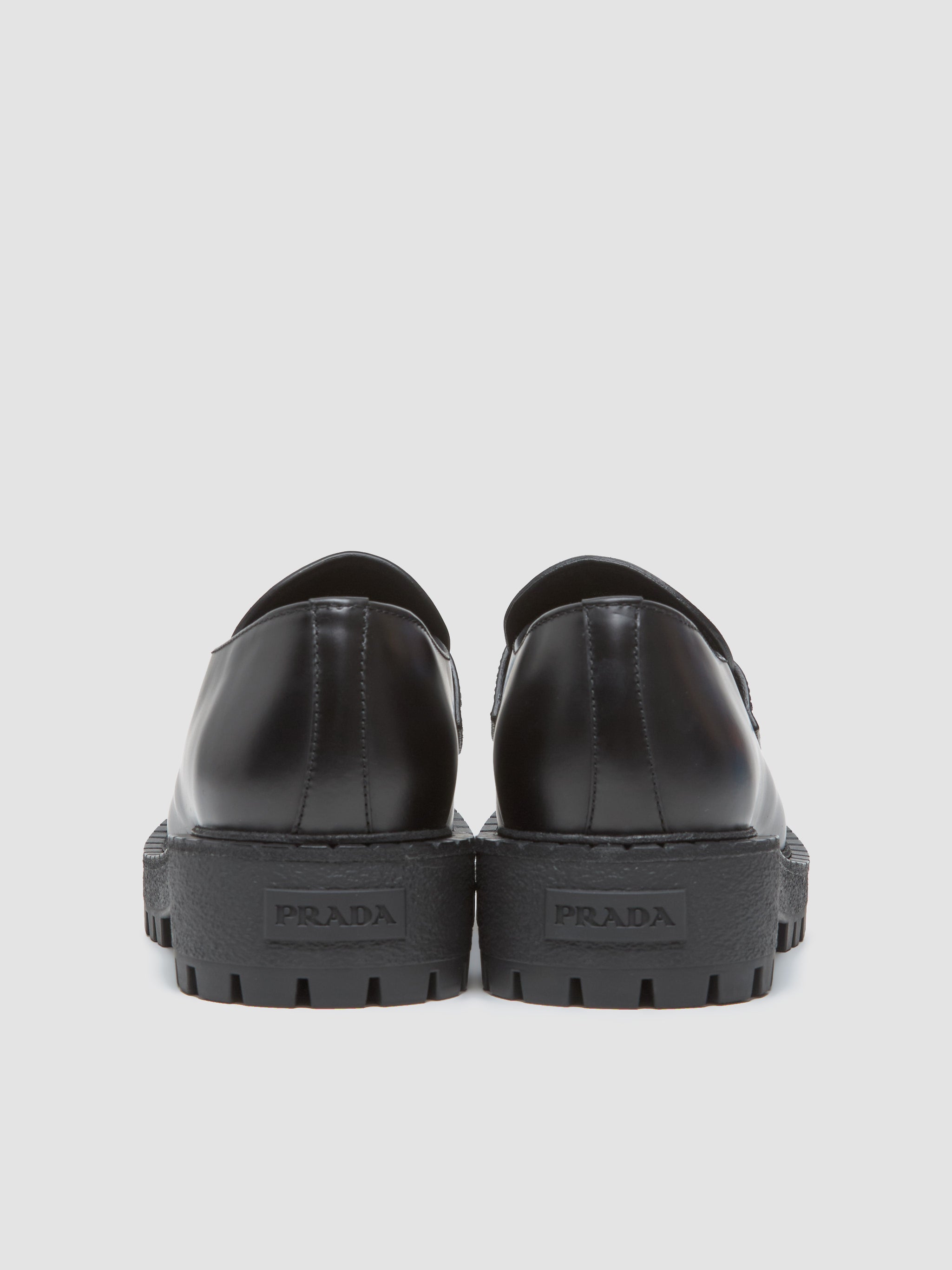 Men's Brushed Leather Loafers in Black