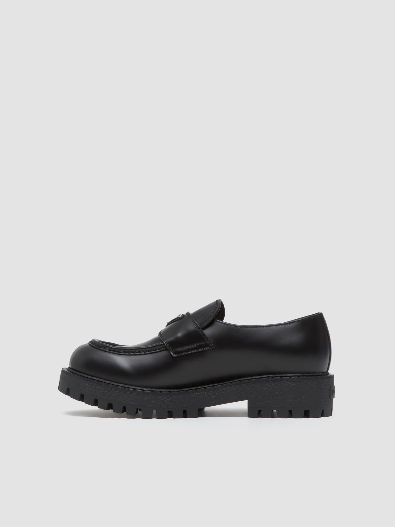 Men's Brushed Leather Loafers in Black