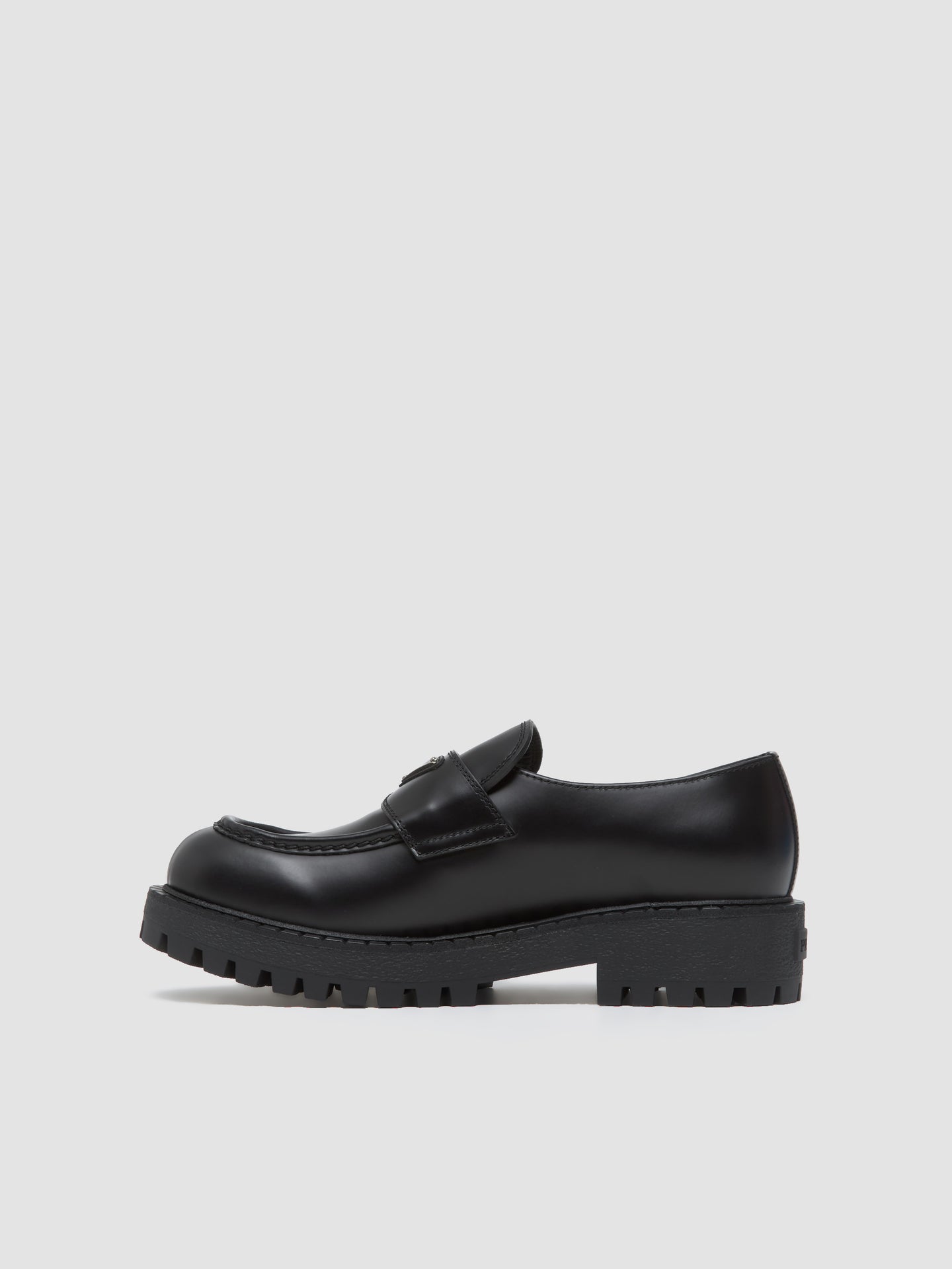 Men's Brushed Leather Loafers in Black