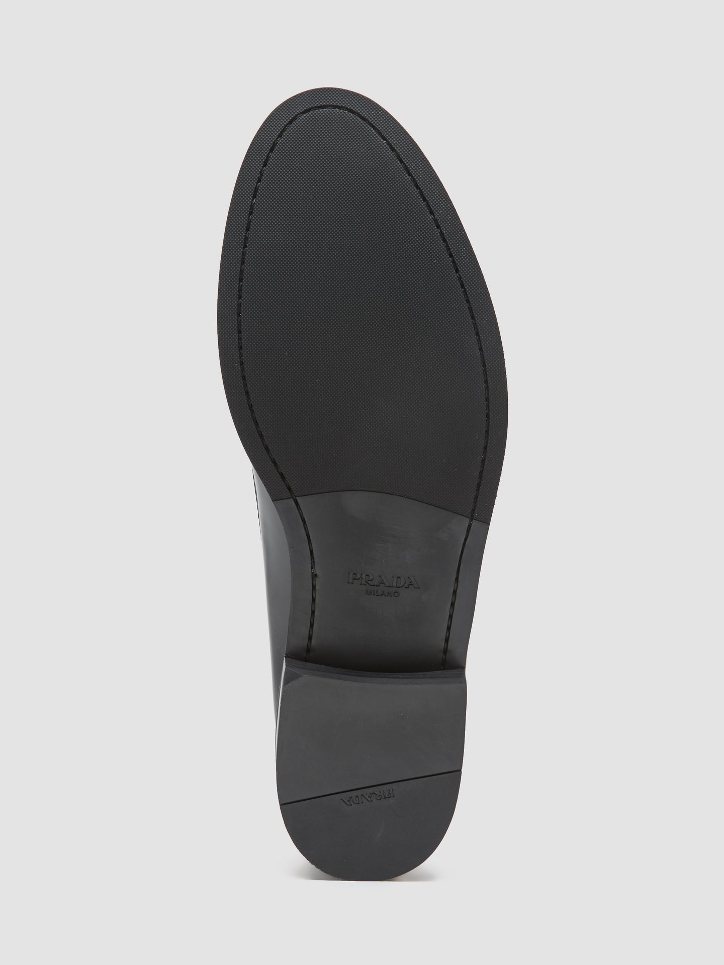 Brushed Leather Loafers with Logo in Black