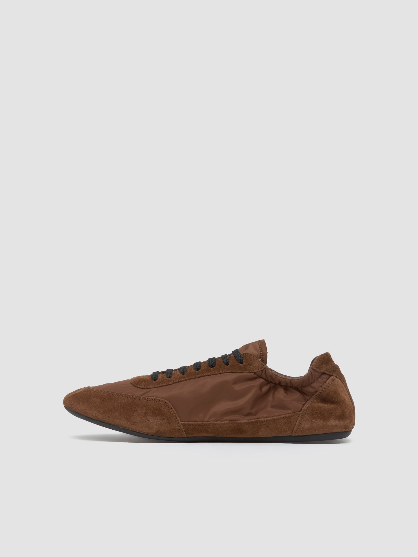 Collapse Re-Nylon and Suede Sneakers in Rosewood