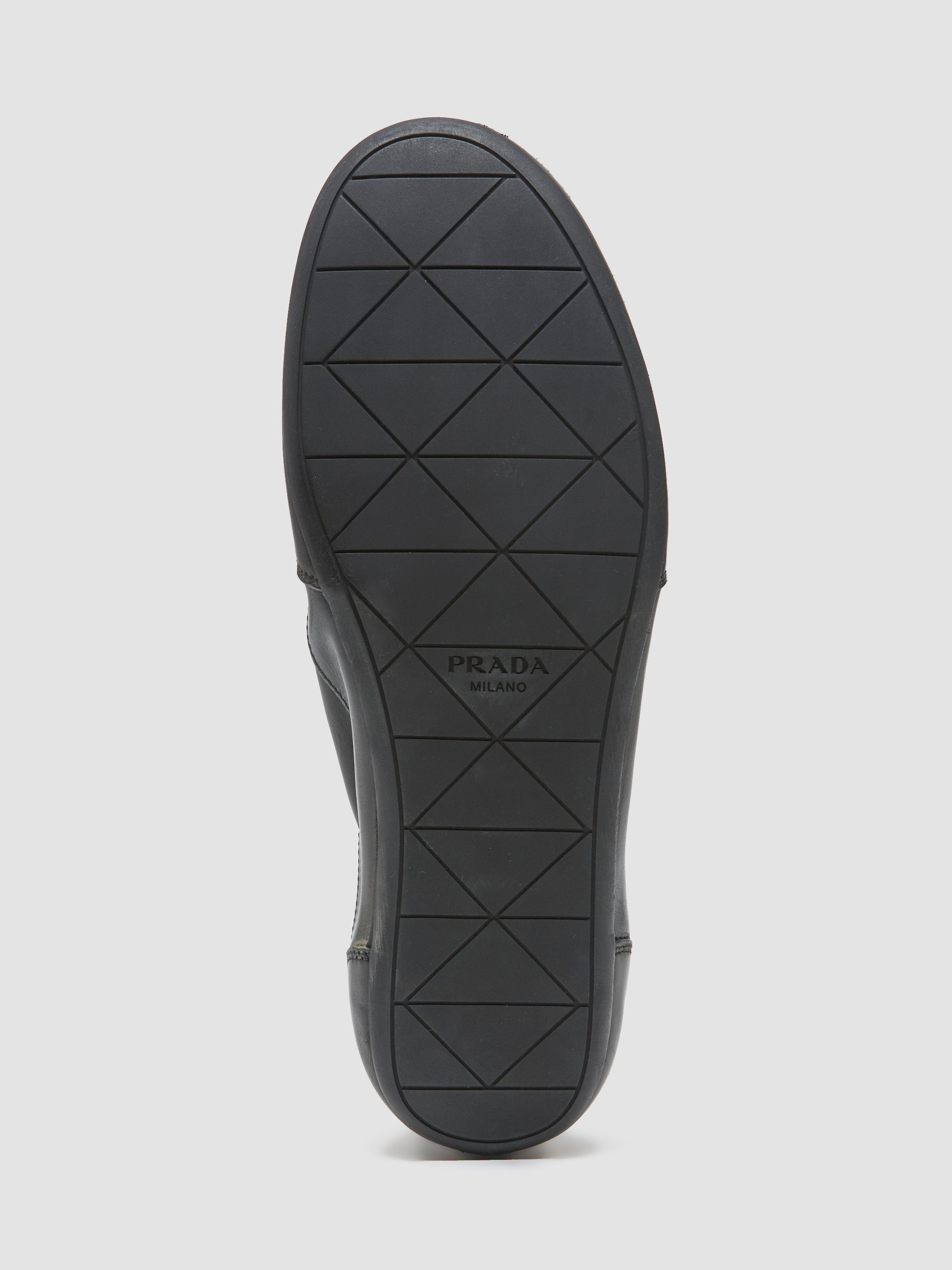 Leather Collapse Sneaker in Black