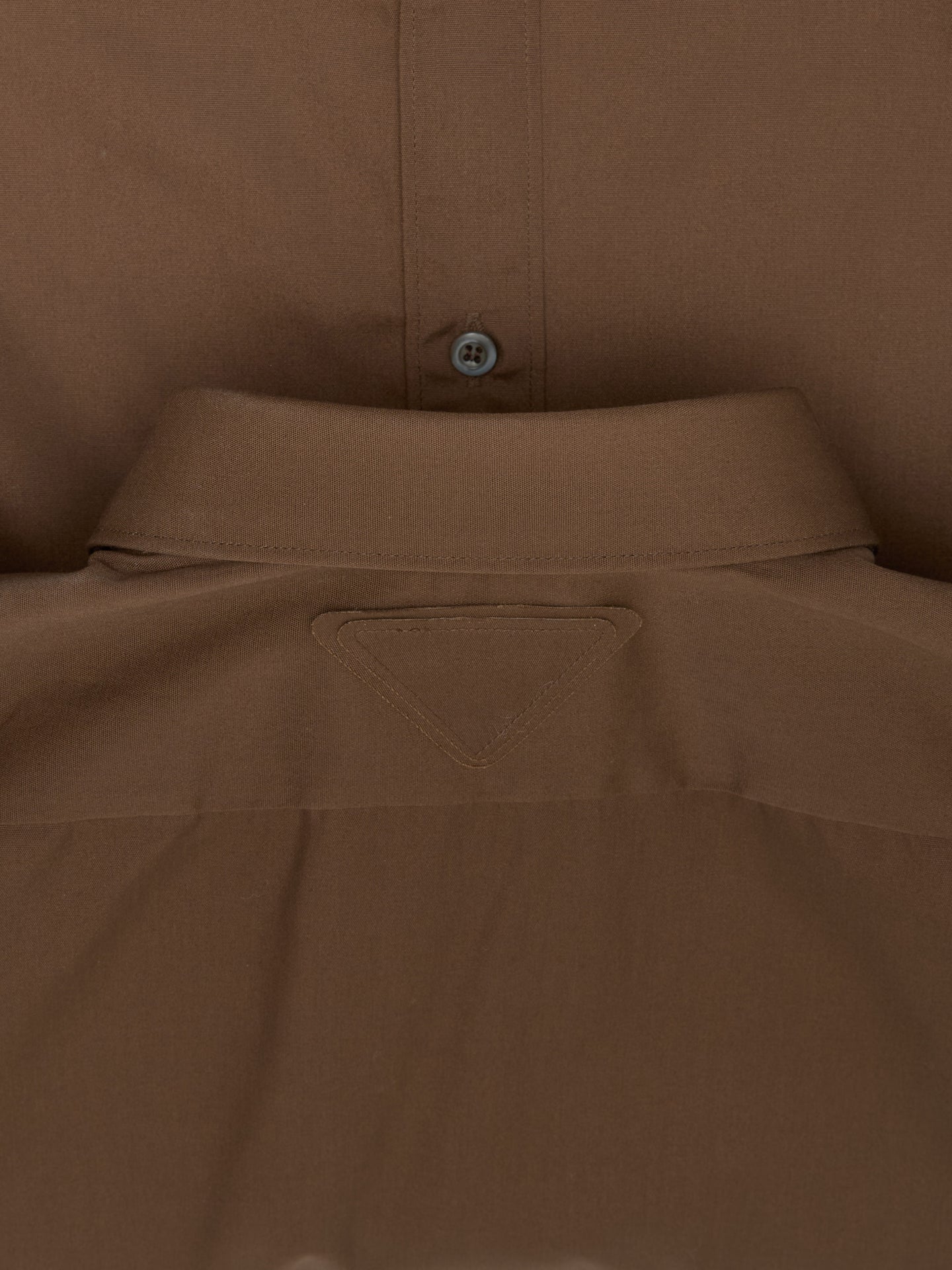 Short Sleeve Cotton Blend Shirt in Cocoa Brown