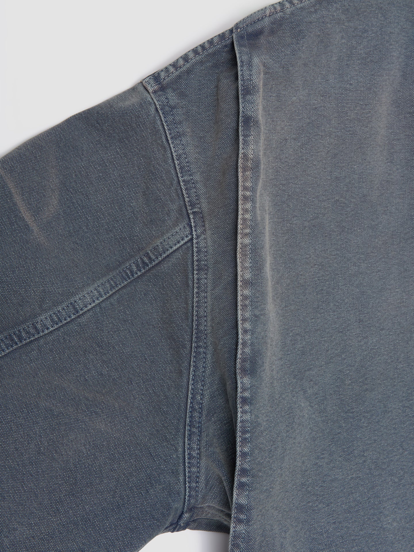 Canvas Blouson Jacket with A Used Look in Blue