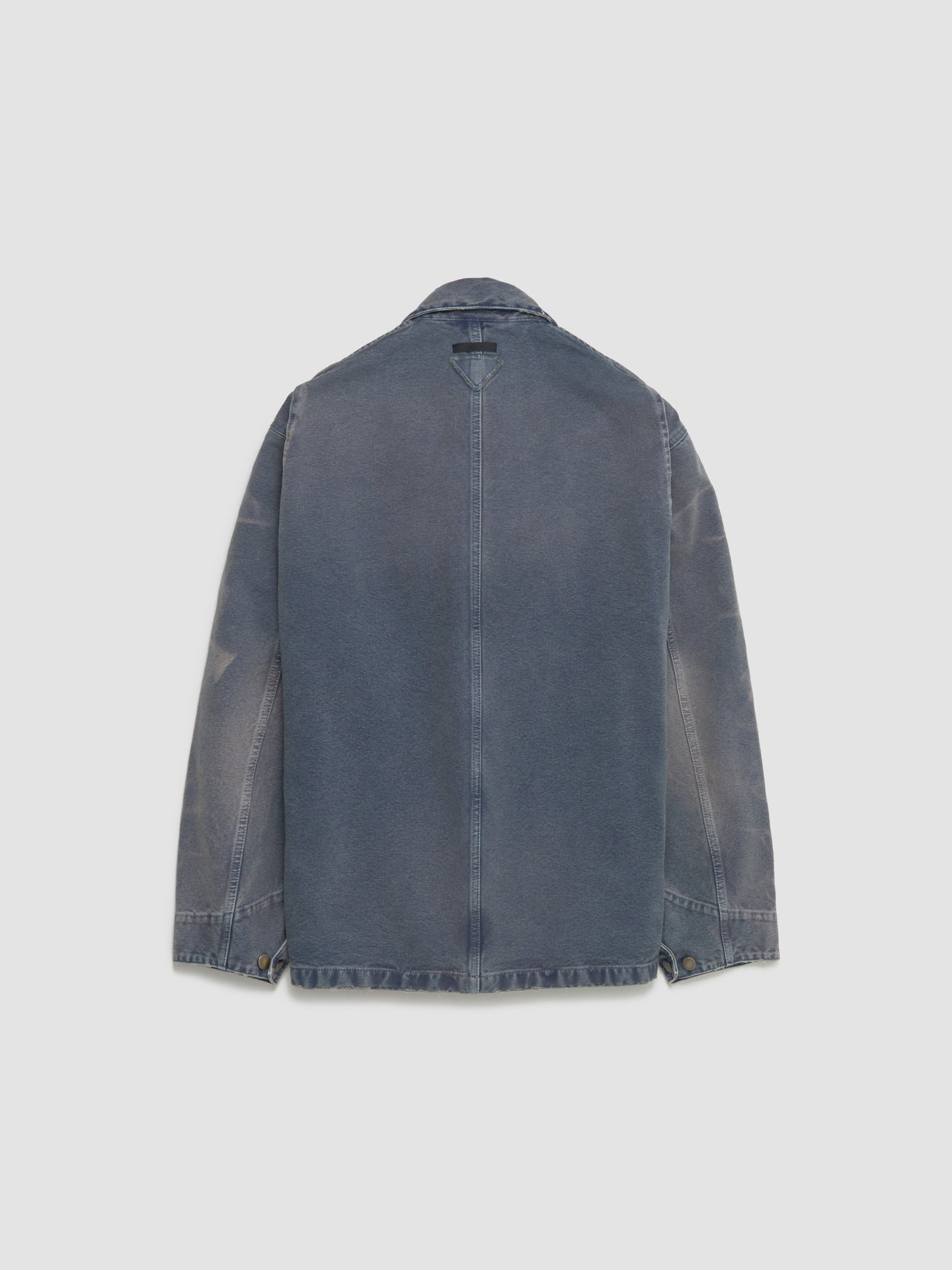 Canvas Blouson Jacket with A Used Look in Blue