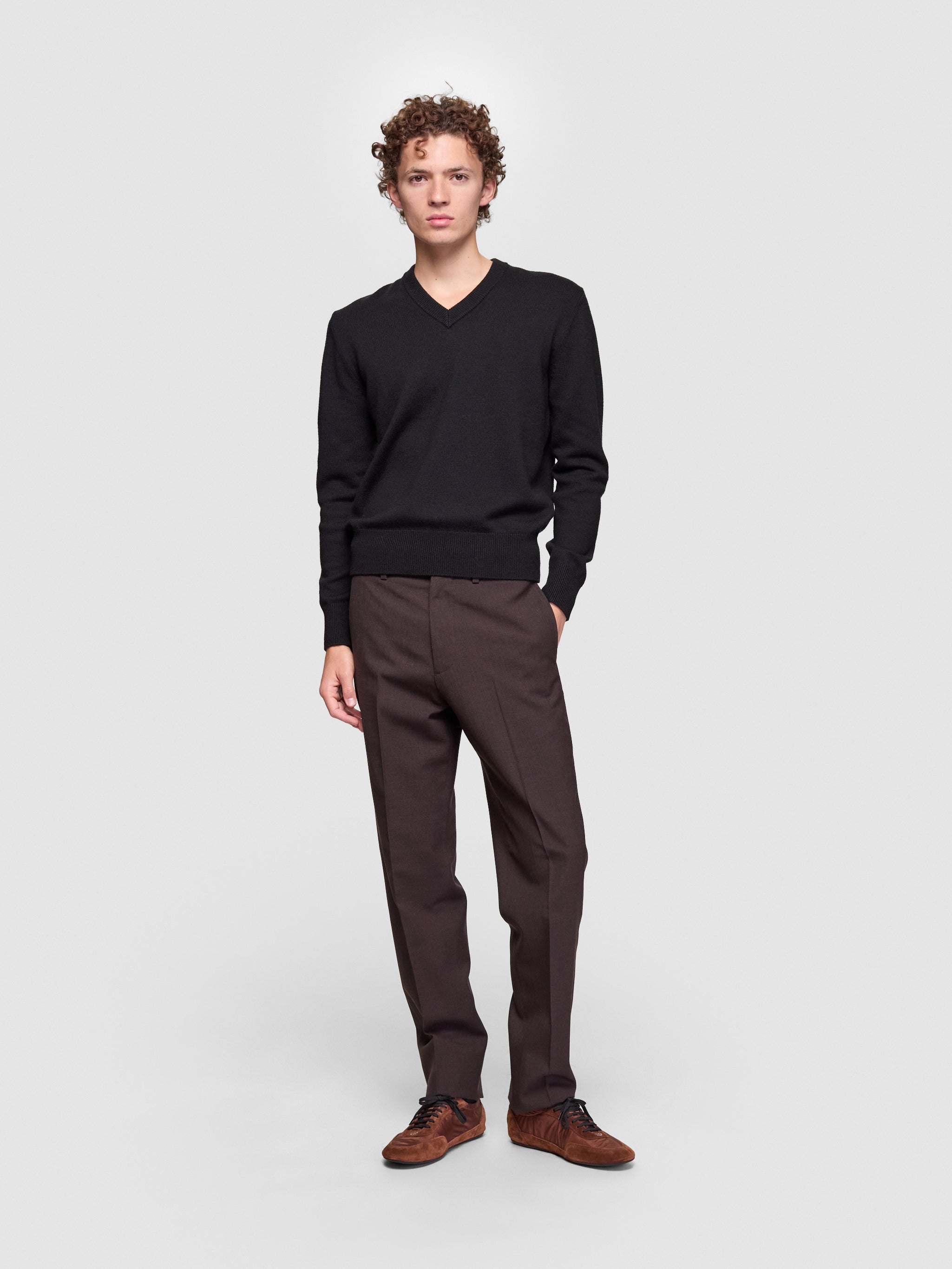 Wool Pants in Ebony