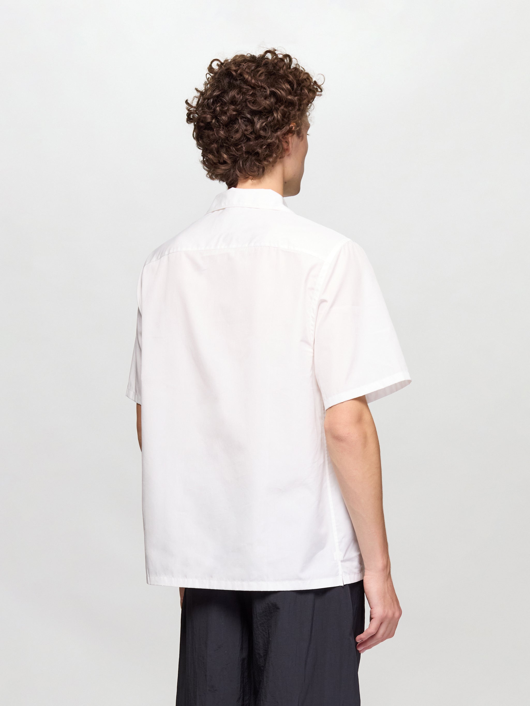 Cotton Bowling Shirt in White