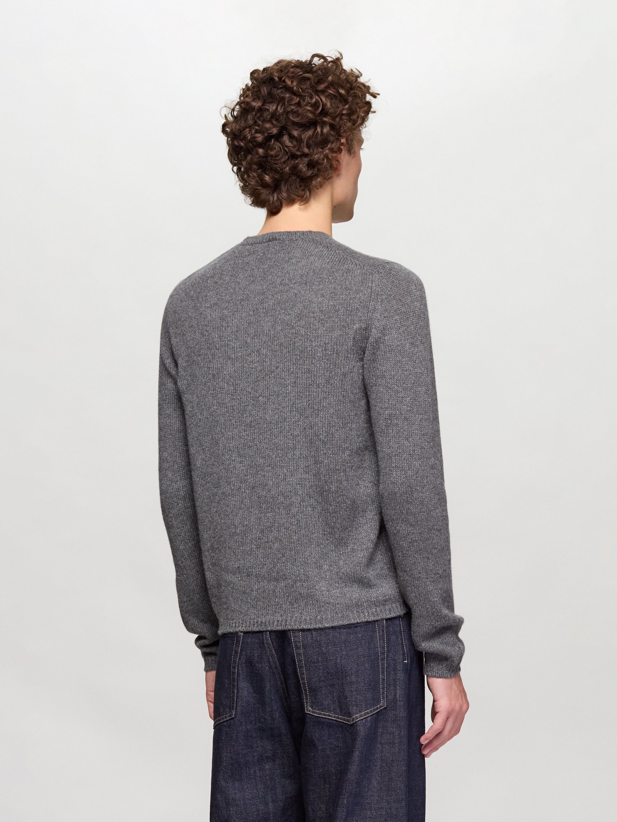 Cashmere Crewneck Sweater in Slate Grey