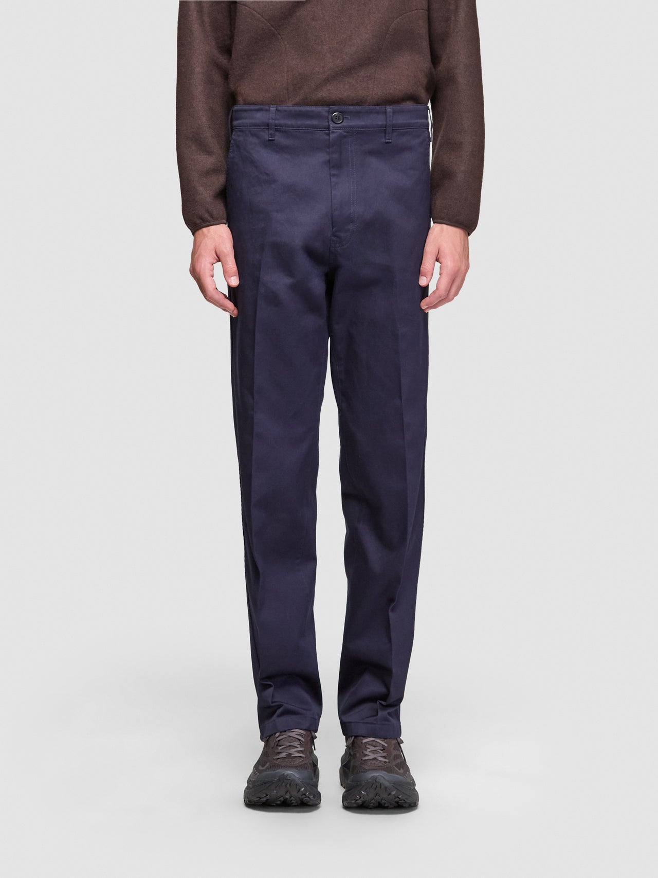 Cotton Chino Pants in Navy