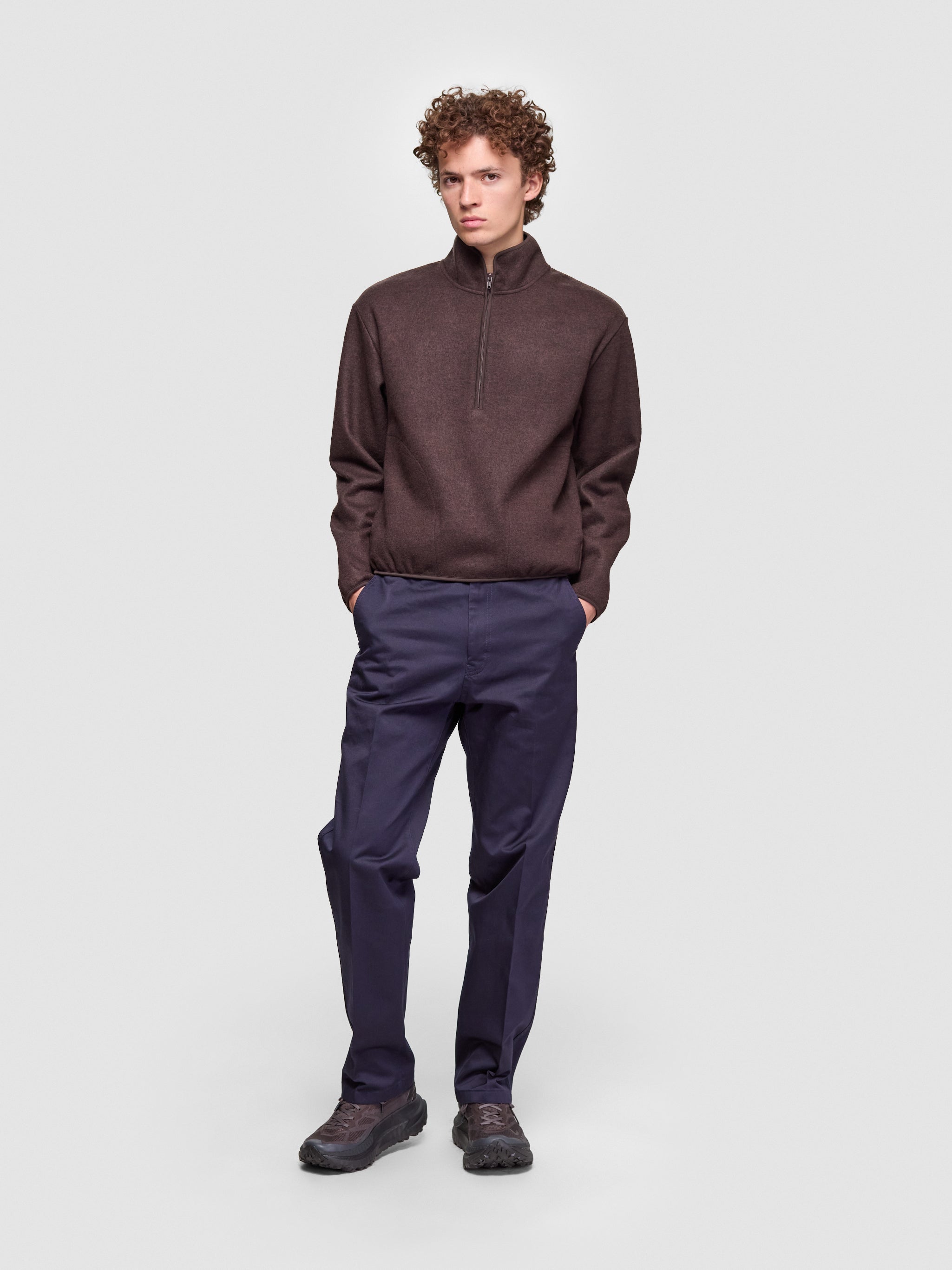 Cotton Chino Pants in Navy