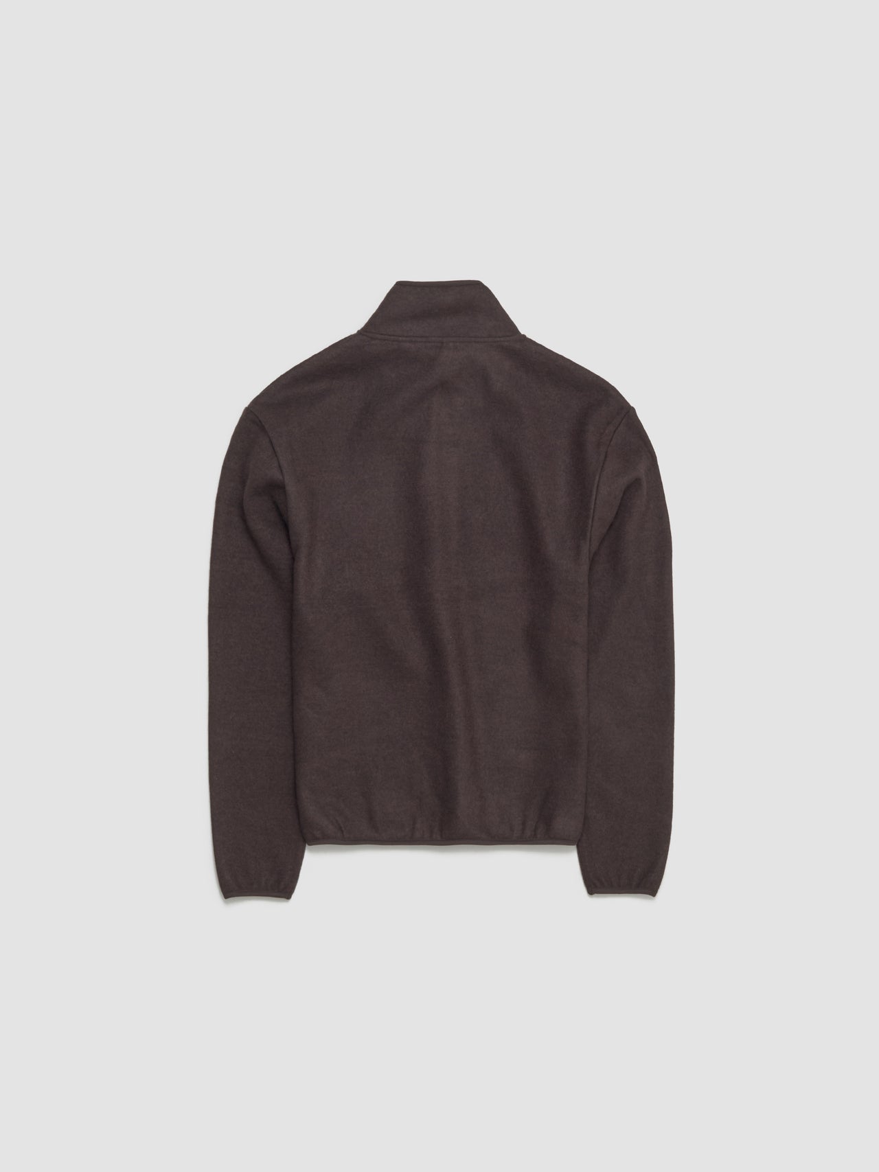 Wool Half Zip in Brown