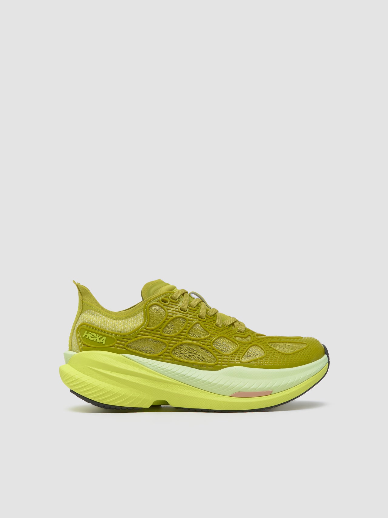 Mach X Caged Sneaker in Pea Green & Hoka Citrus