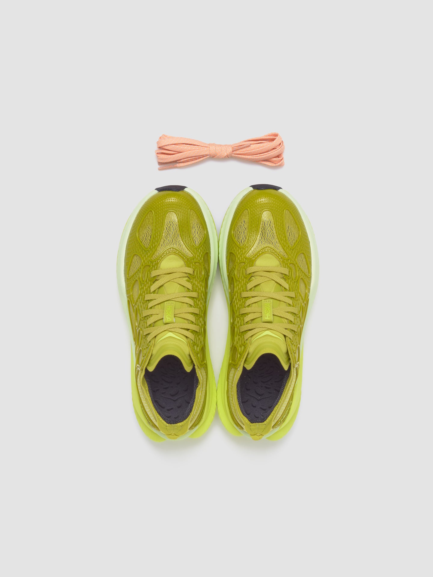 Mach X Caged Sneaker in Pea Green & Hoka Citrus