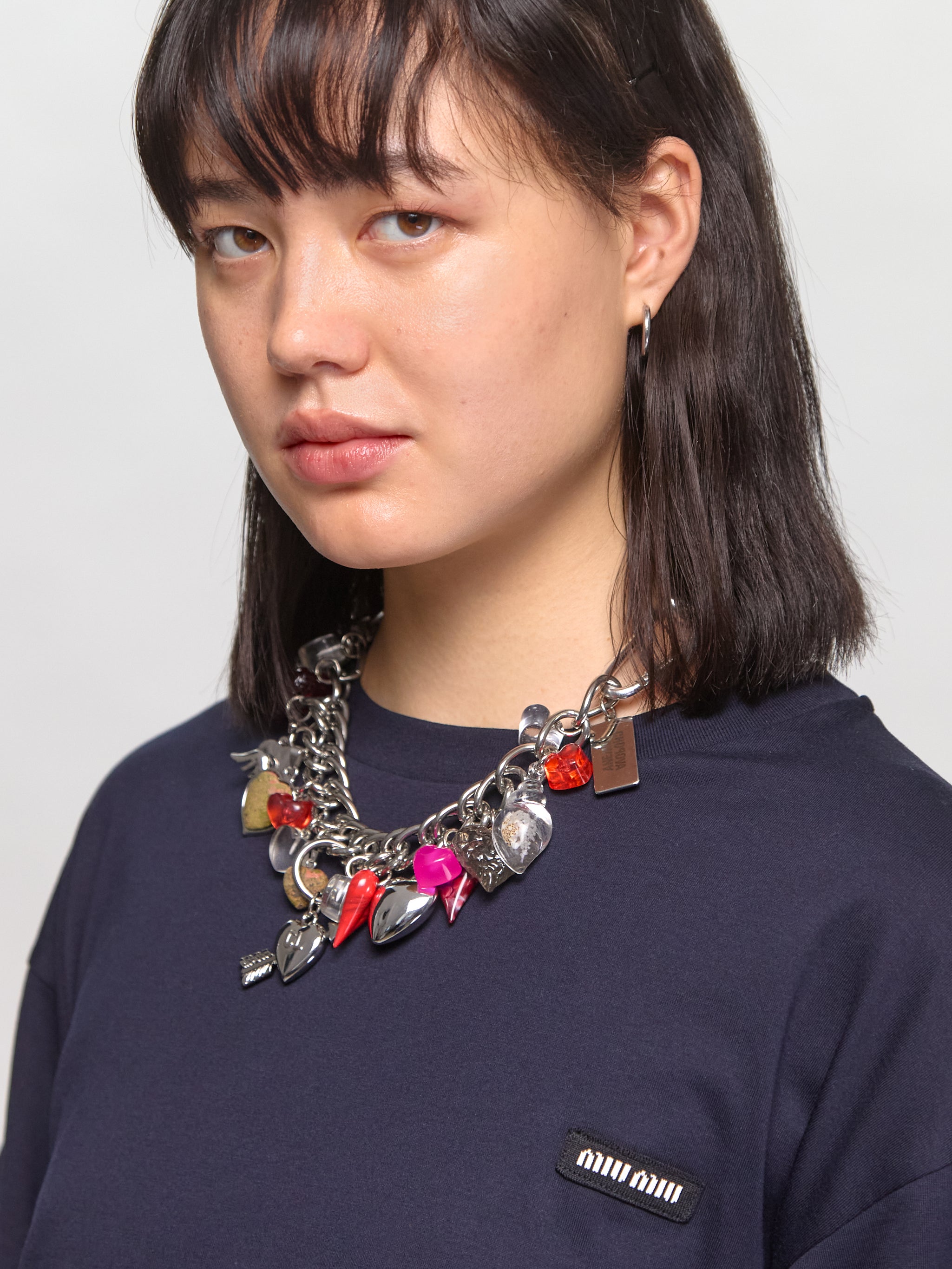 Romance Carabiner Charm Necklace in Multi