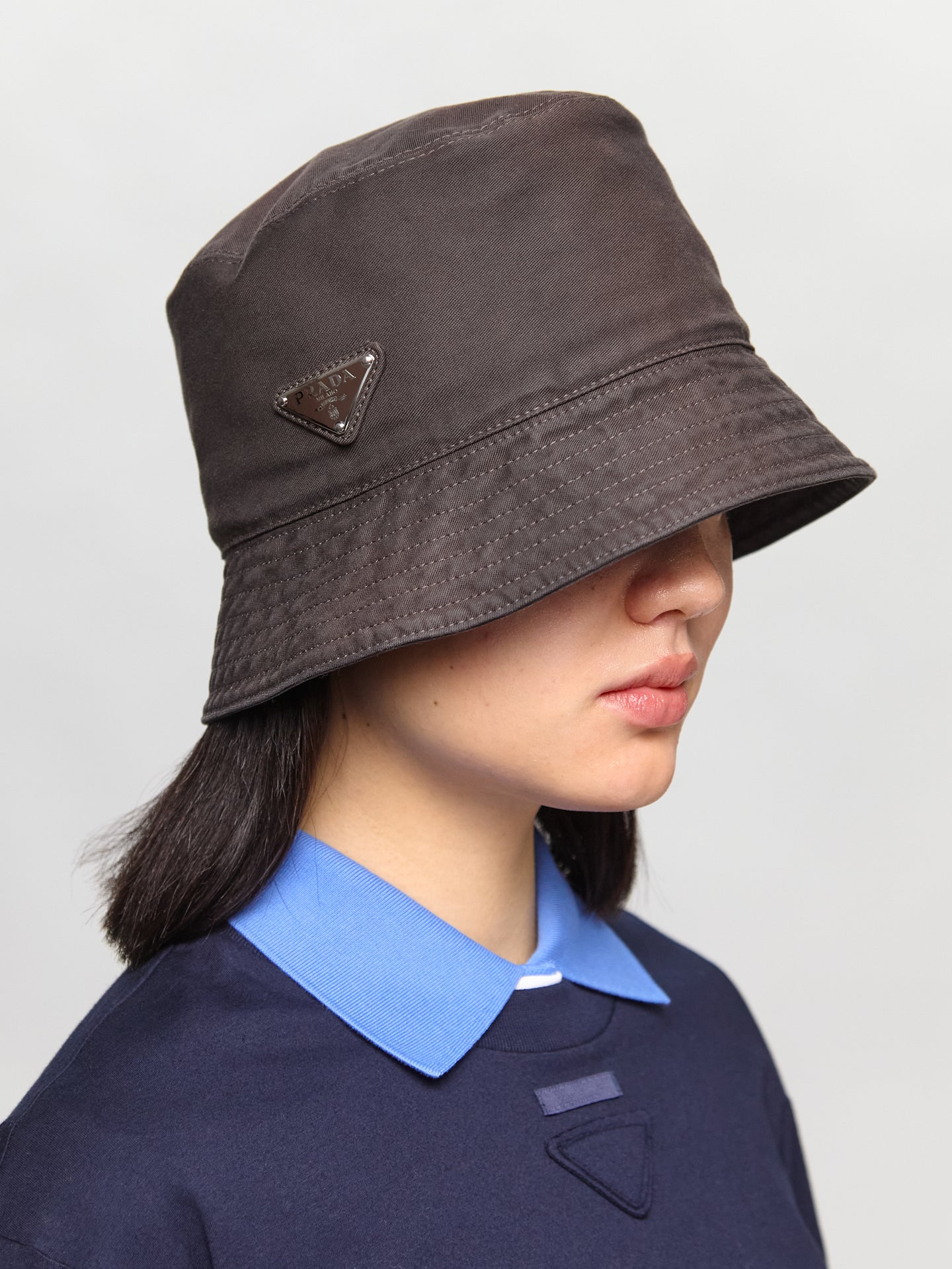 Cotton Bucket Hat in Ebony