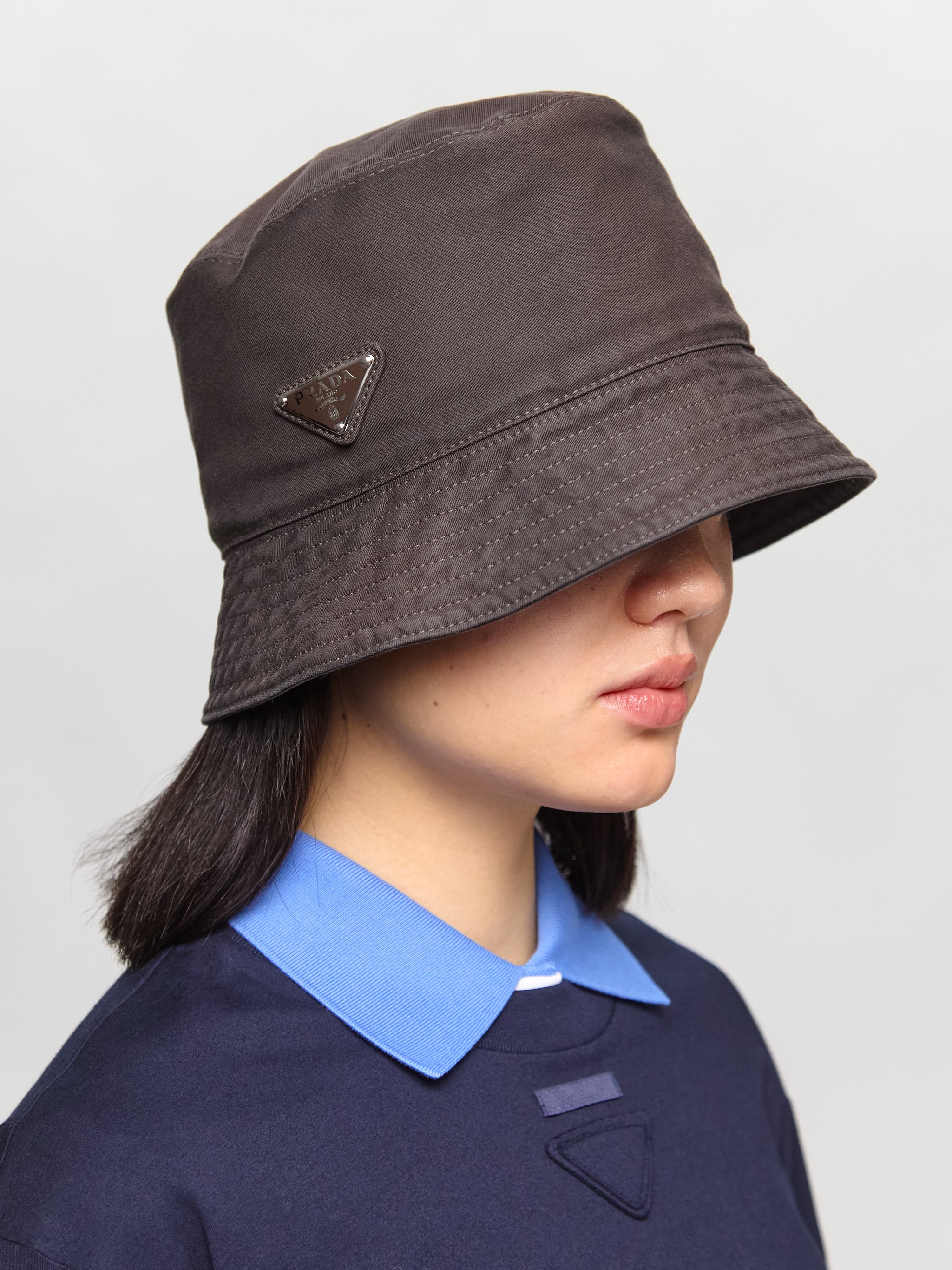 Cotton Bucket Hat in Ebony
