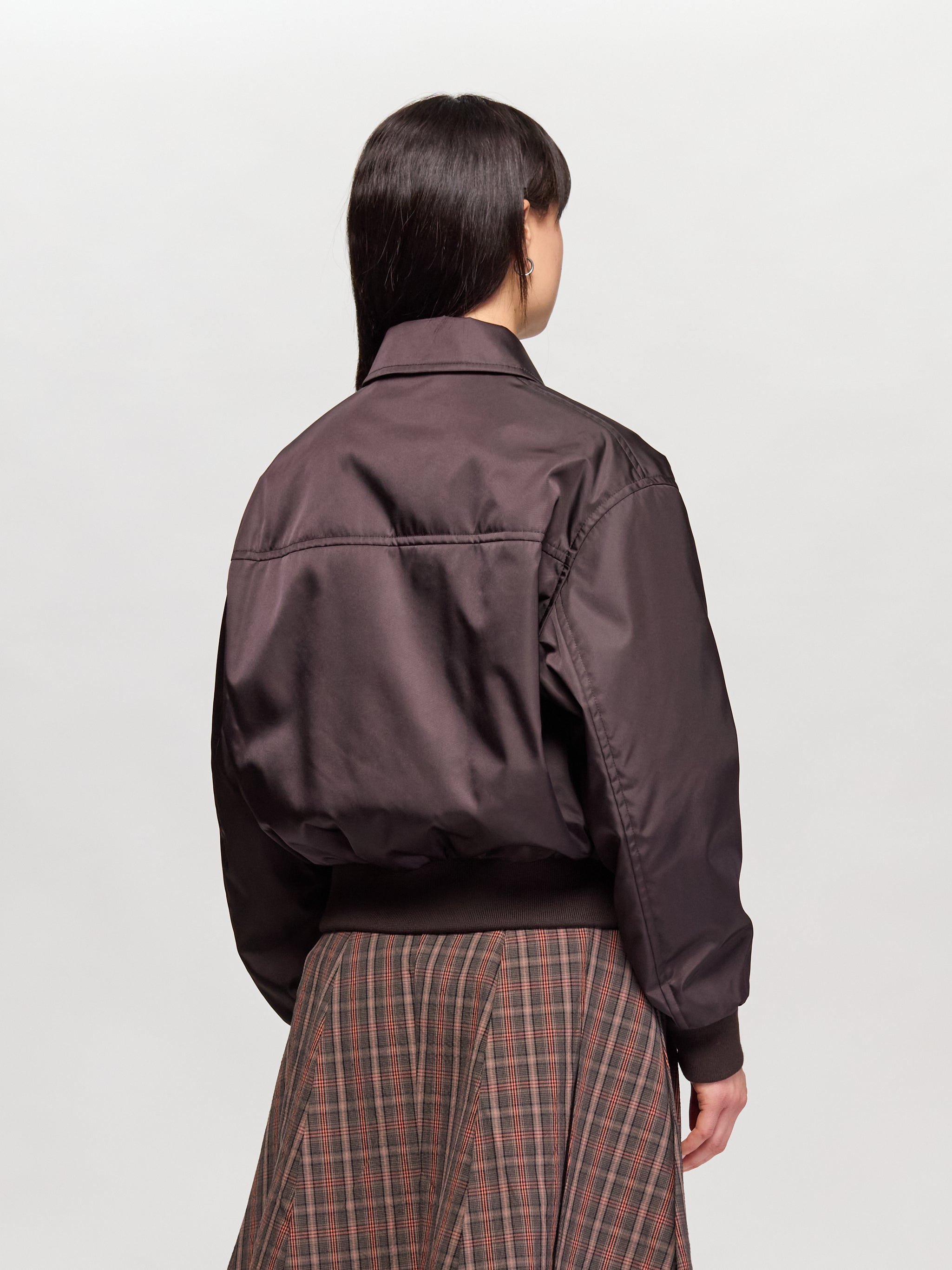 Re-Nylon Blouson Jacket in Dark Brown