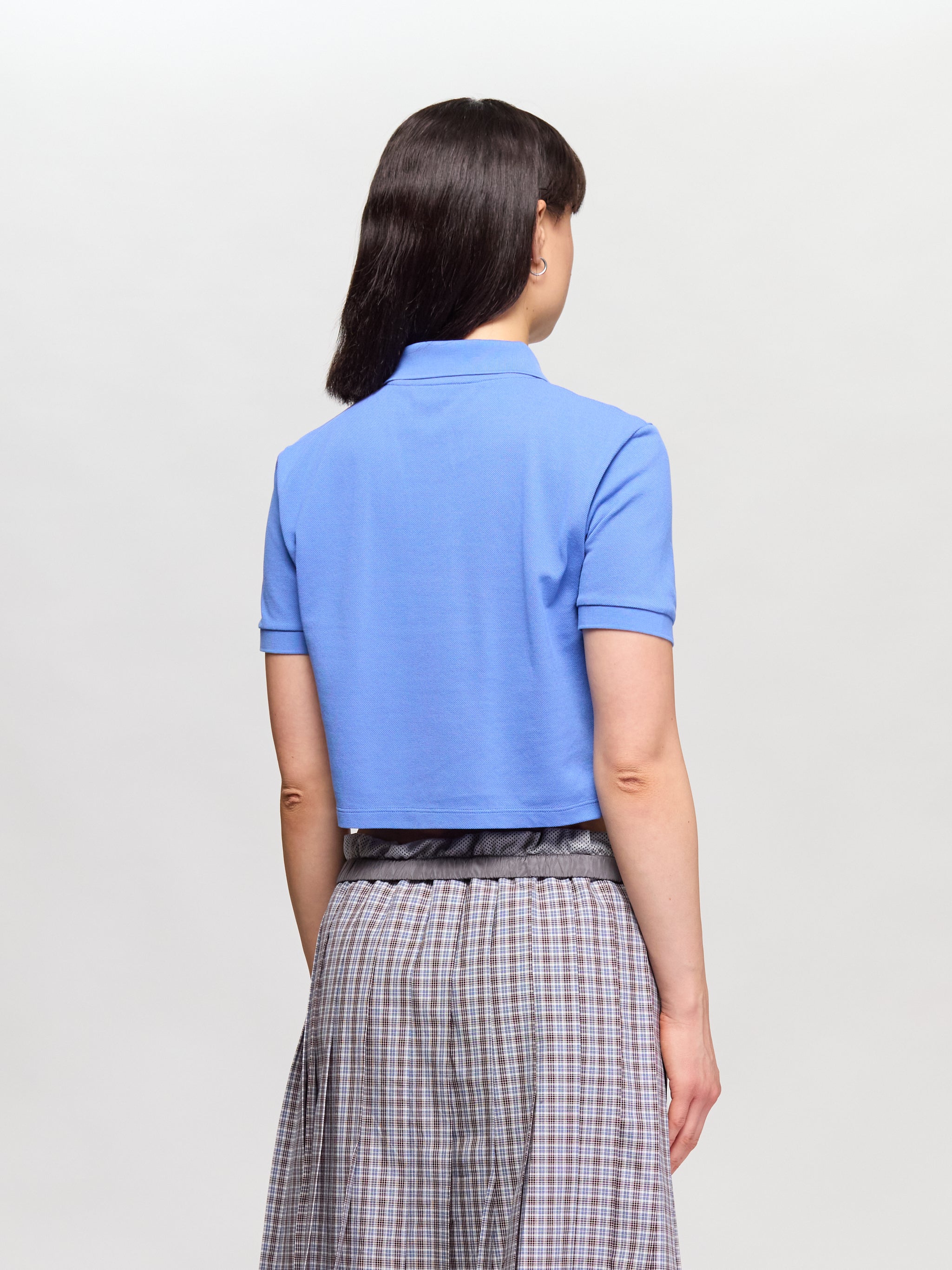 Cotton Piqué Polo Shirt in Lavender Blue