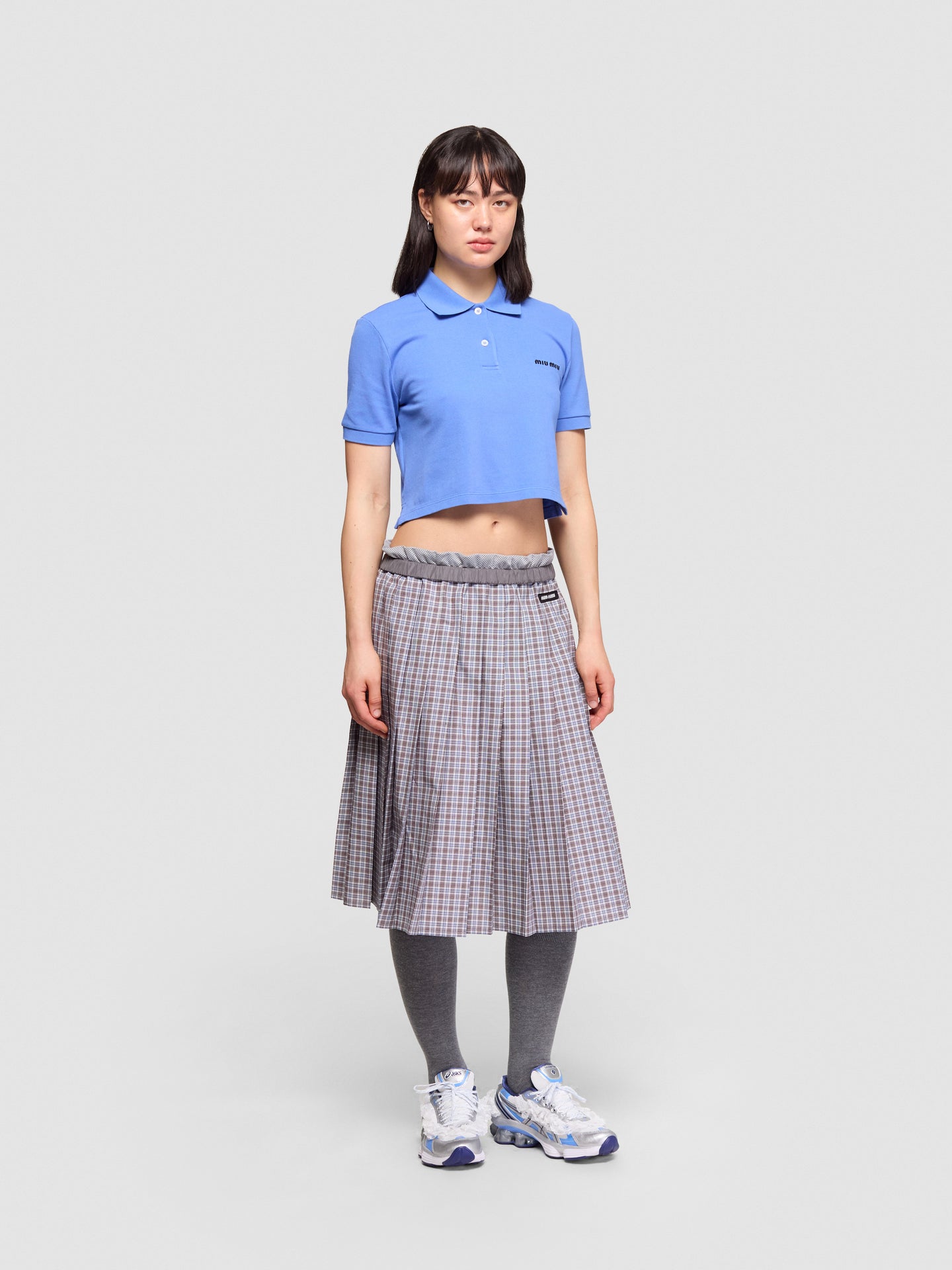 Cotton Piqué Polo Shirt in Lavender Blue