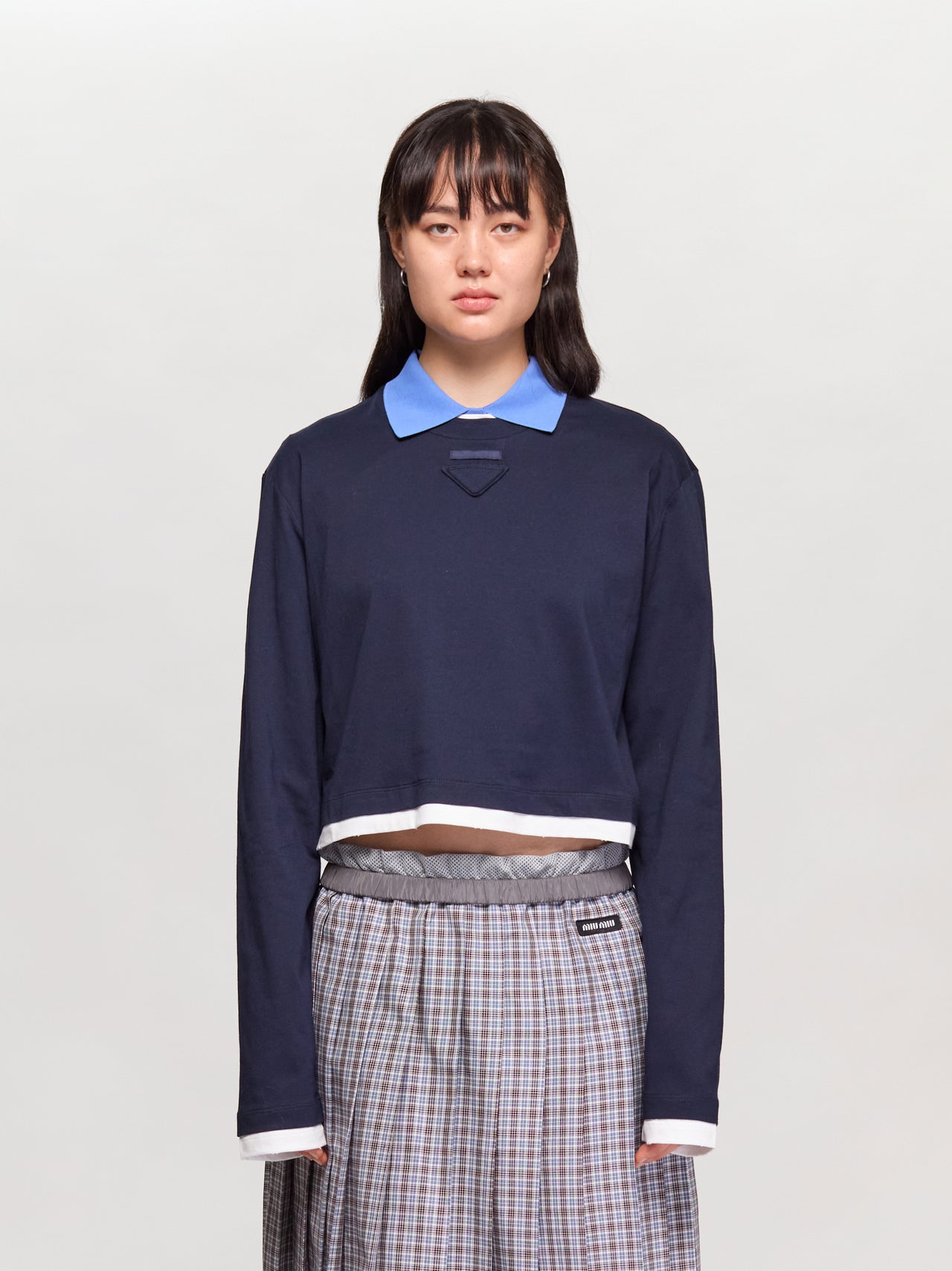 Long Sleeve Jersey T-Shirt in Navy