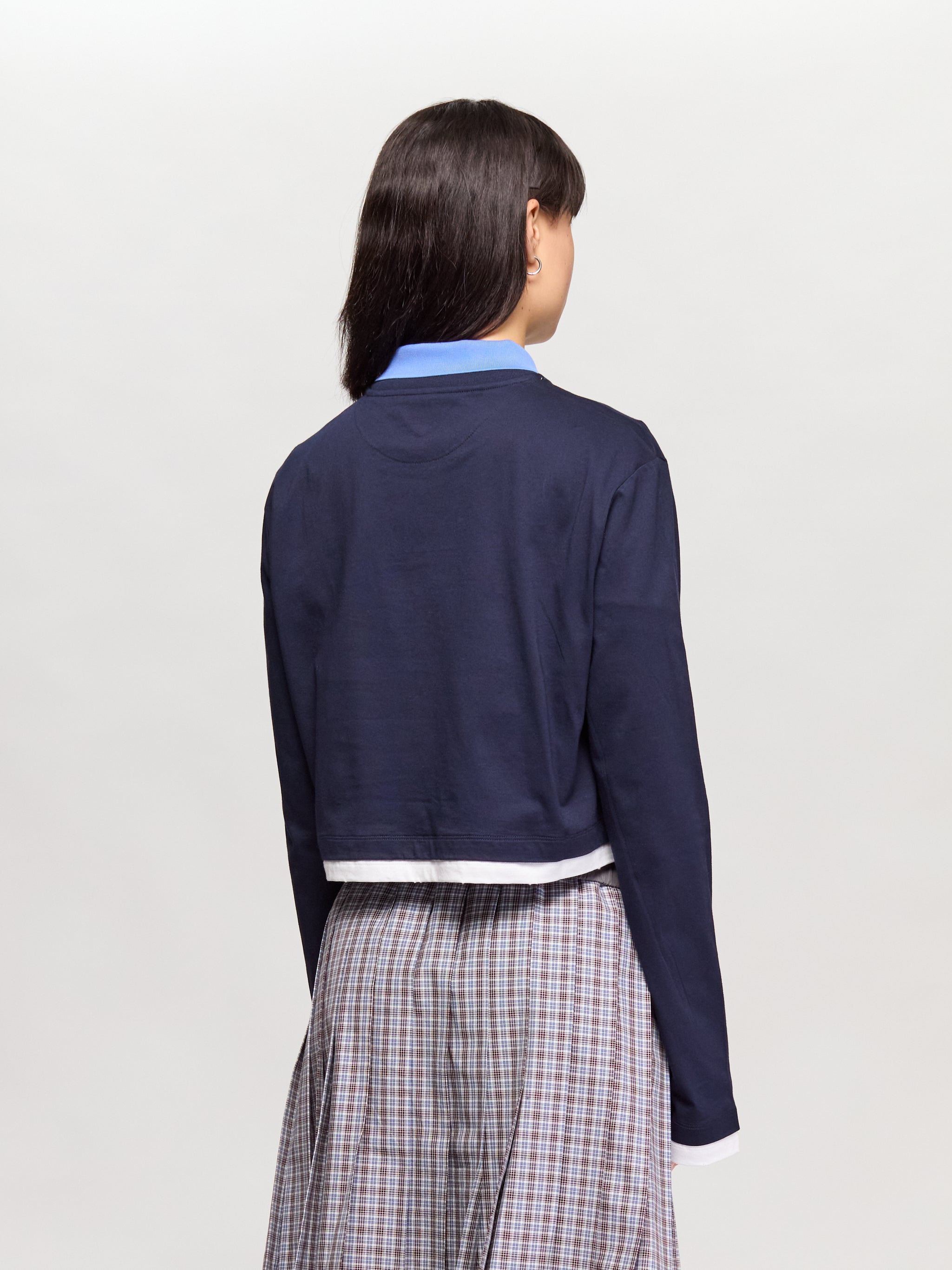 Long Sleeve Jersey T-Shirt in Navy