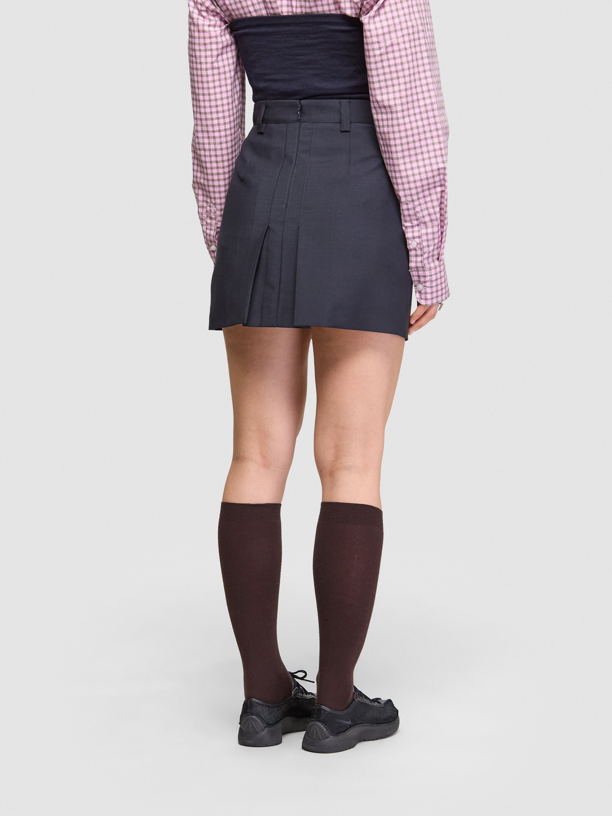 Kid Mohair Mini Skirt in Blue