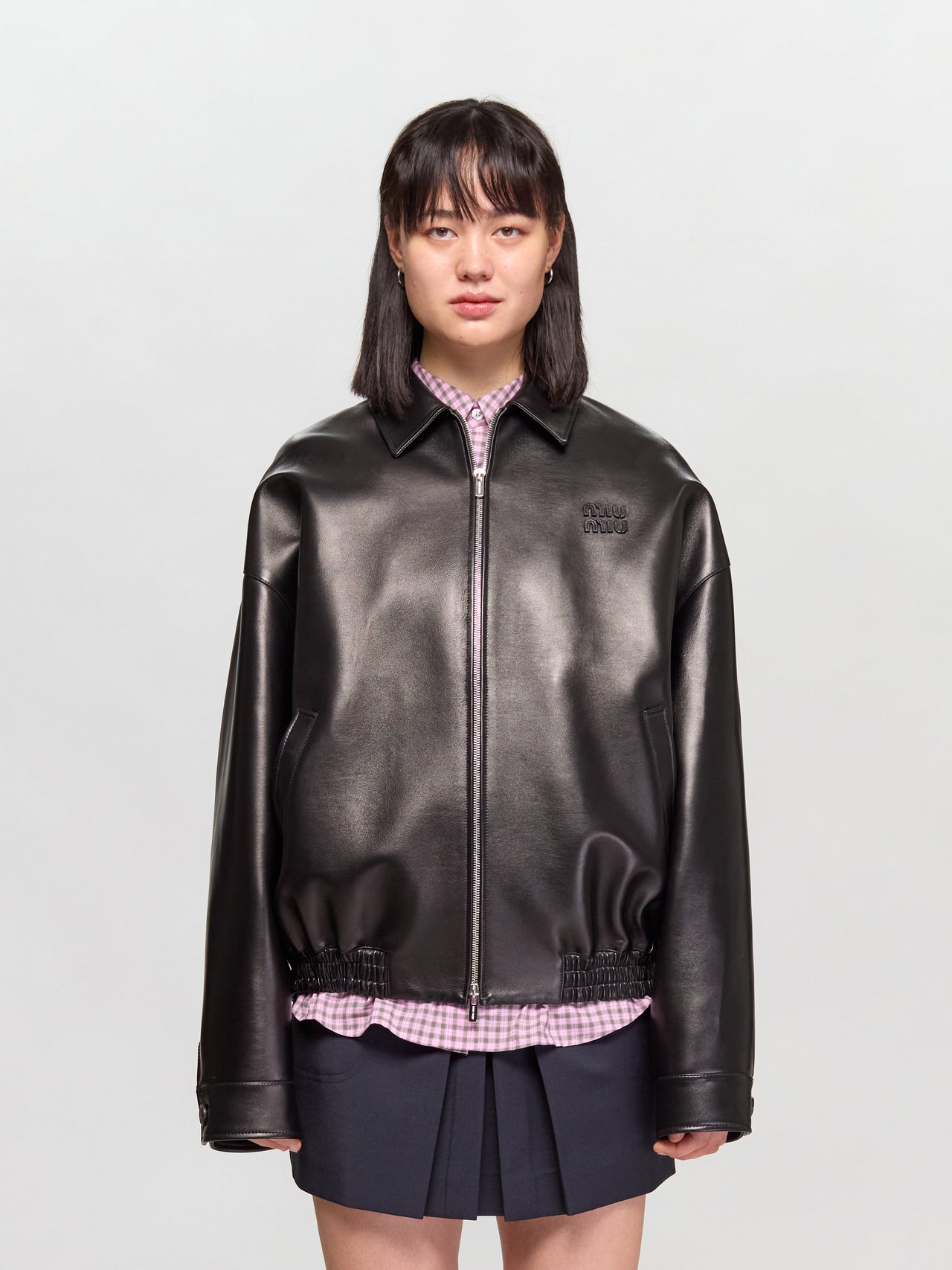 Plongé Nappa Leather Jacket in Black