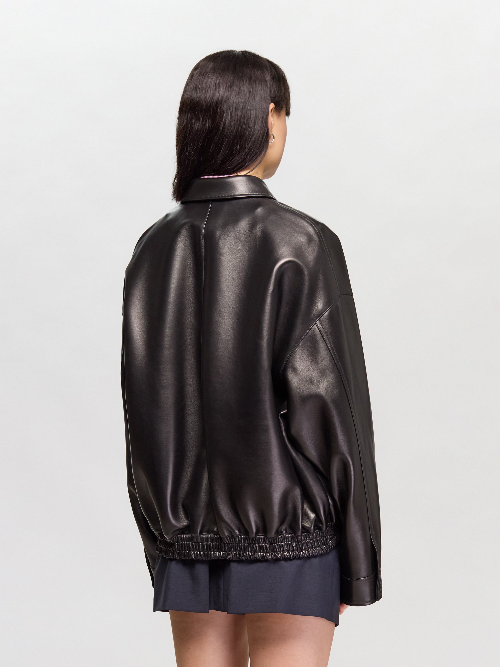 Plongé Nappa Leather Jacket in Black
